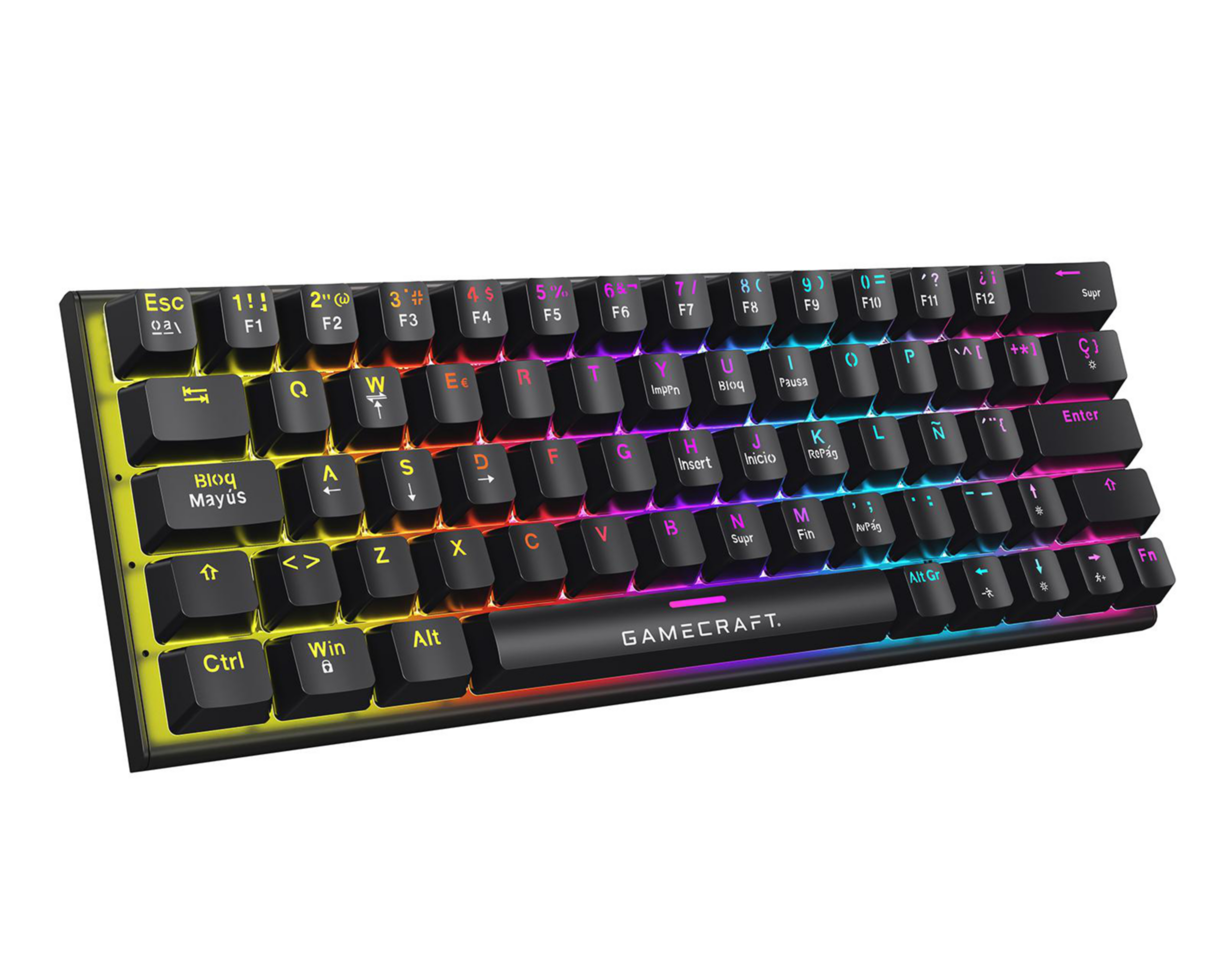 Foto 4 pulgar | Teclado Gamer Alámbrico Gamecraft Tritium T100