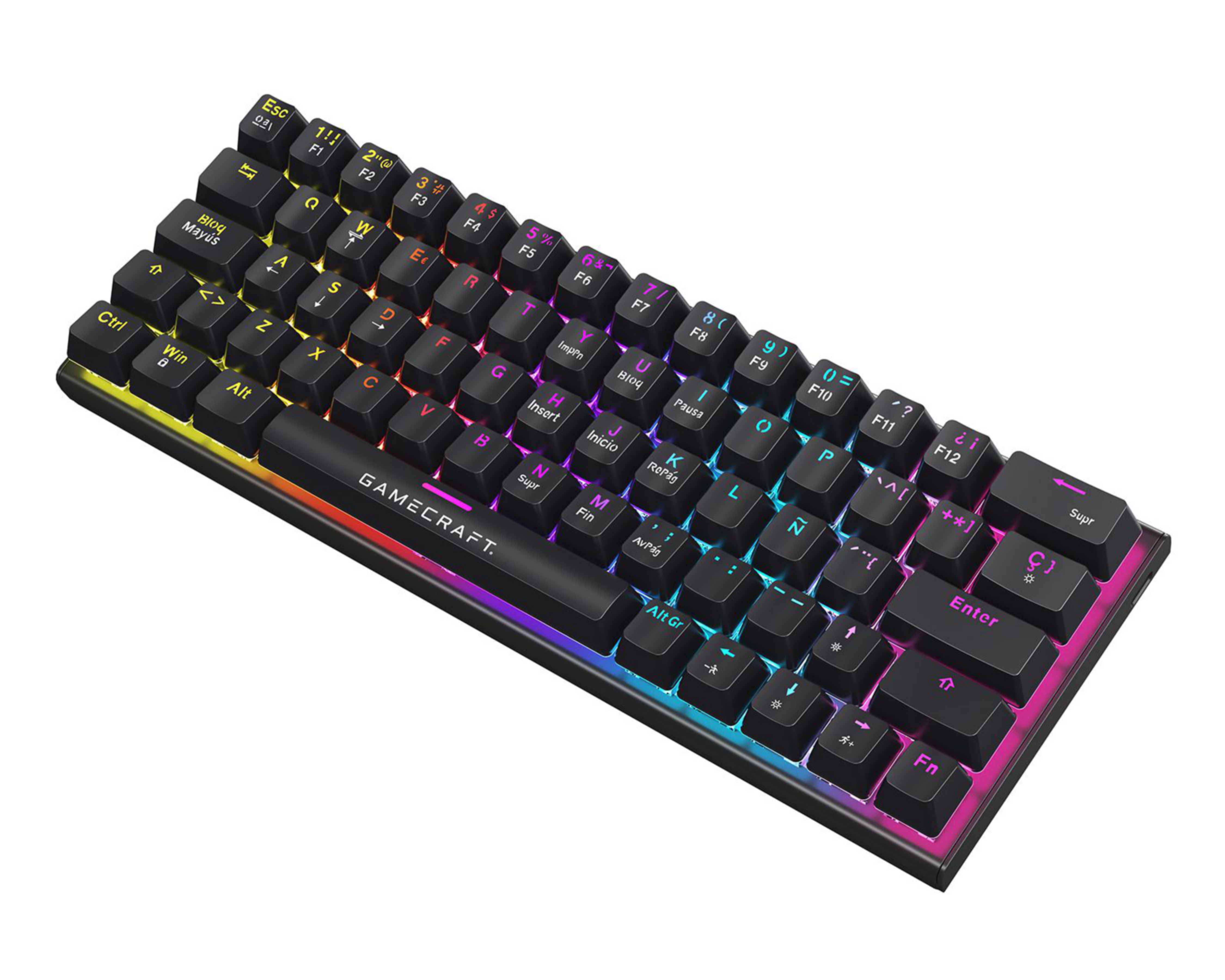 Foto 5 pulgar | Teclado Gamer Alámbrico Gamecraft Tritium T100