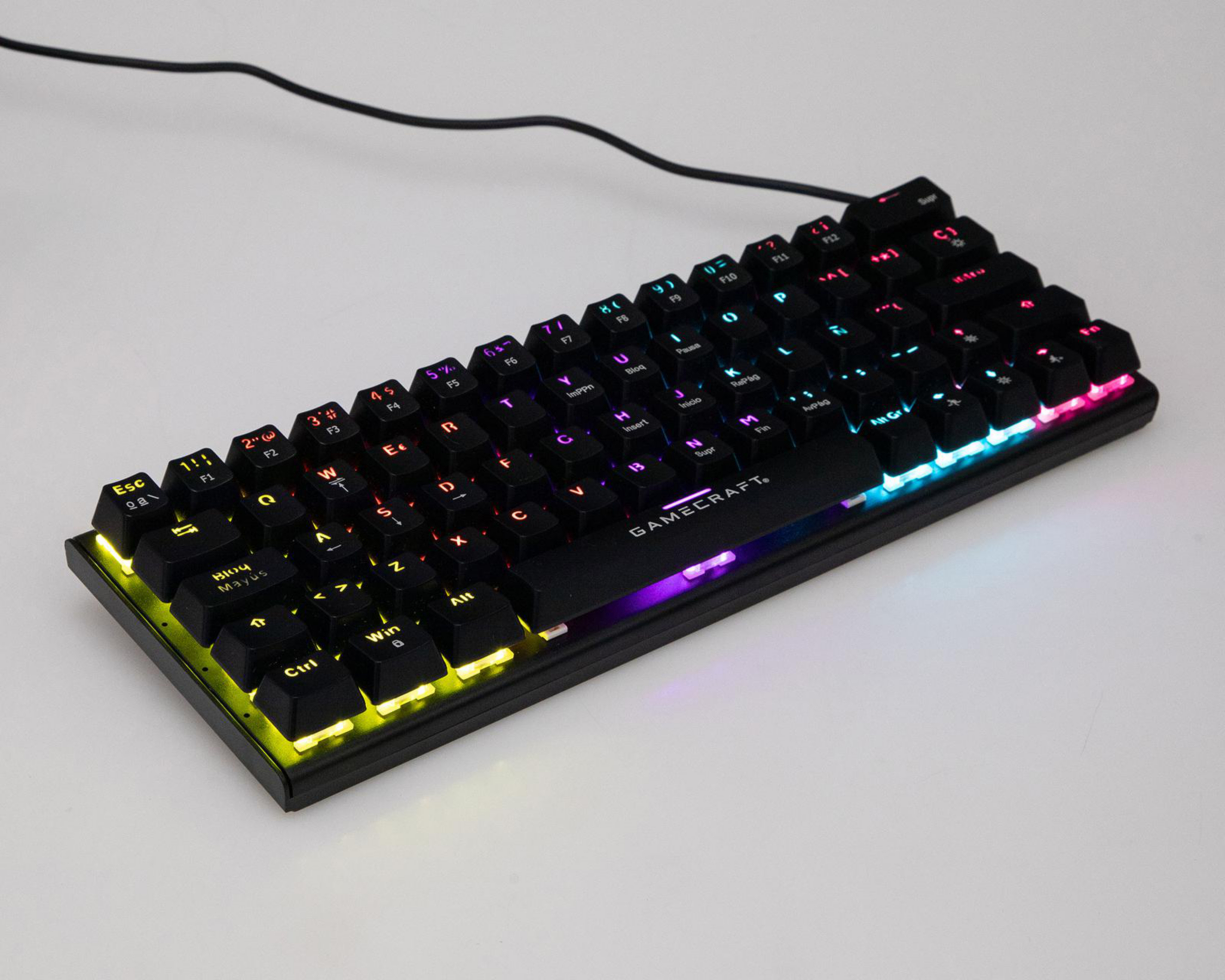 Foto 7 pulgar | Teclado Gamer Alámbrico Gamecraft Tritium T100