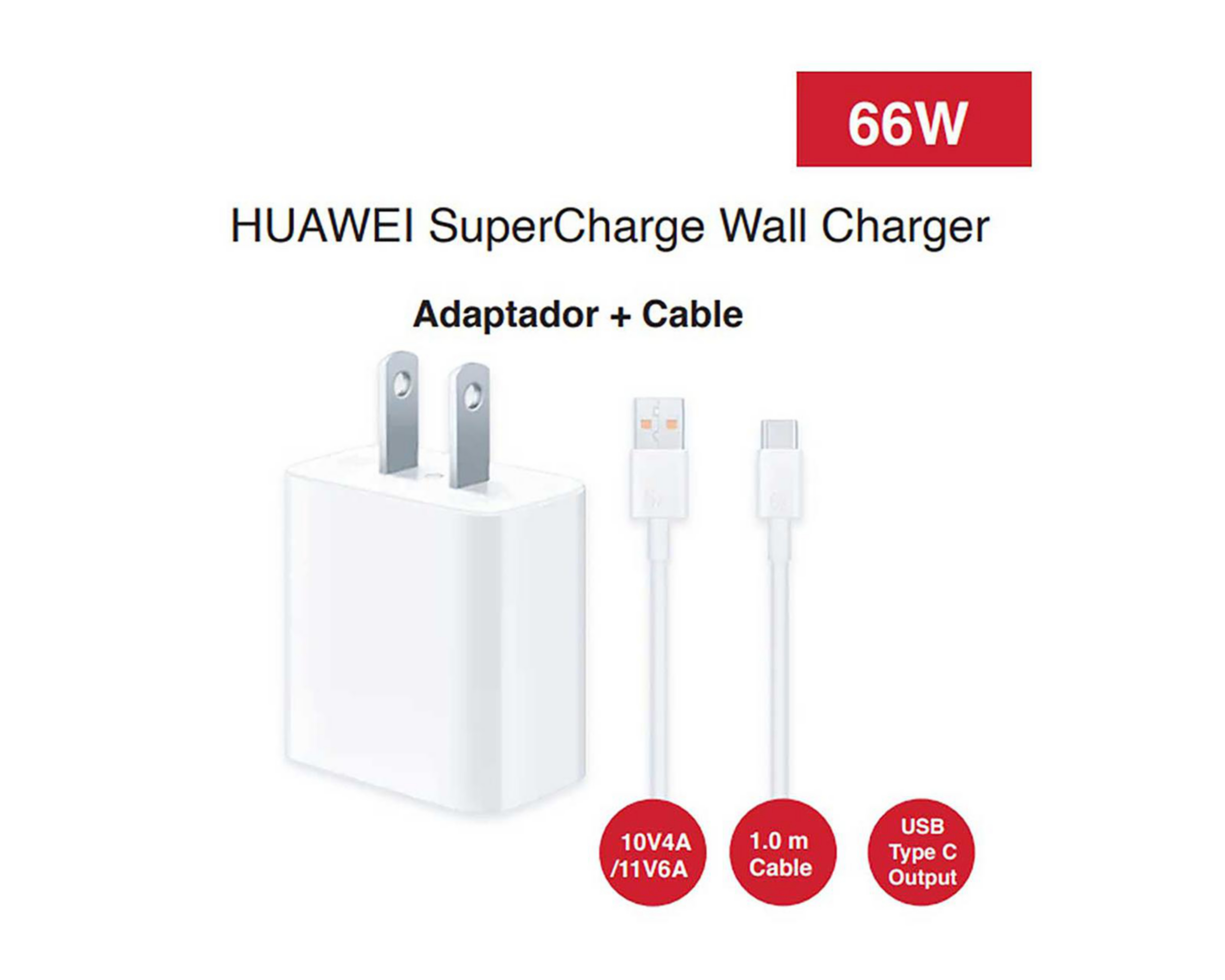 Foto 5 | Cargador Huawei USB a Tipo C de 66 W