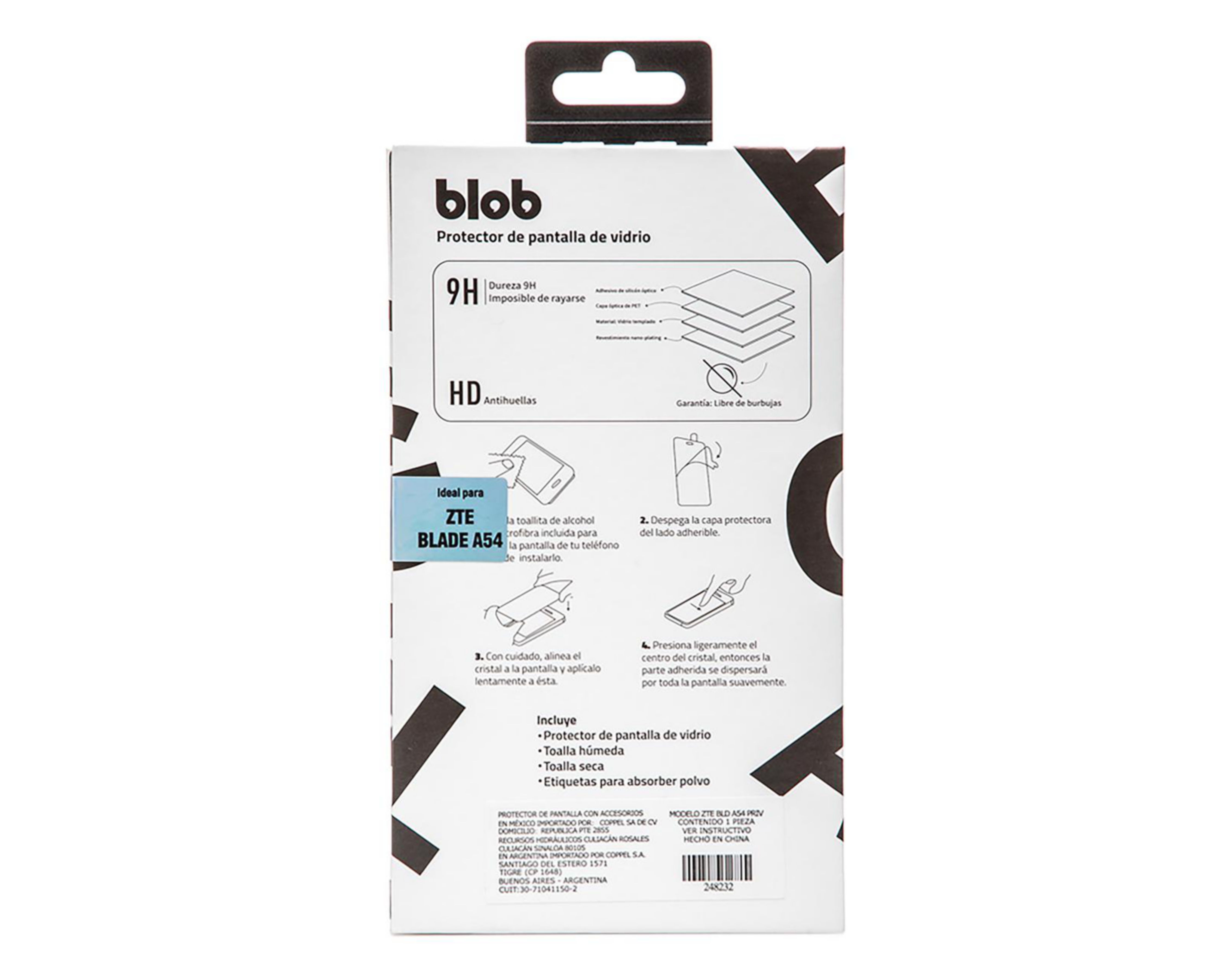 Foto 3 pulgar | Protector de Pantalla Blob para ZTE Blade A54