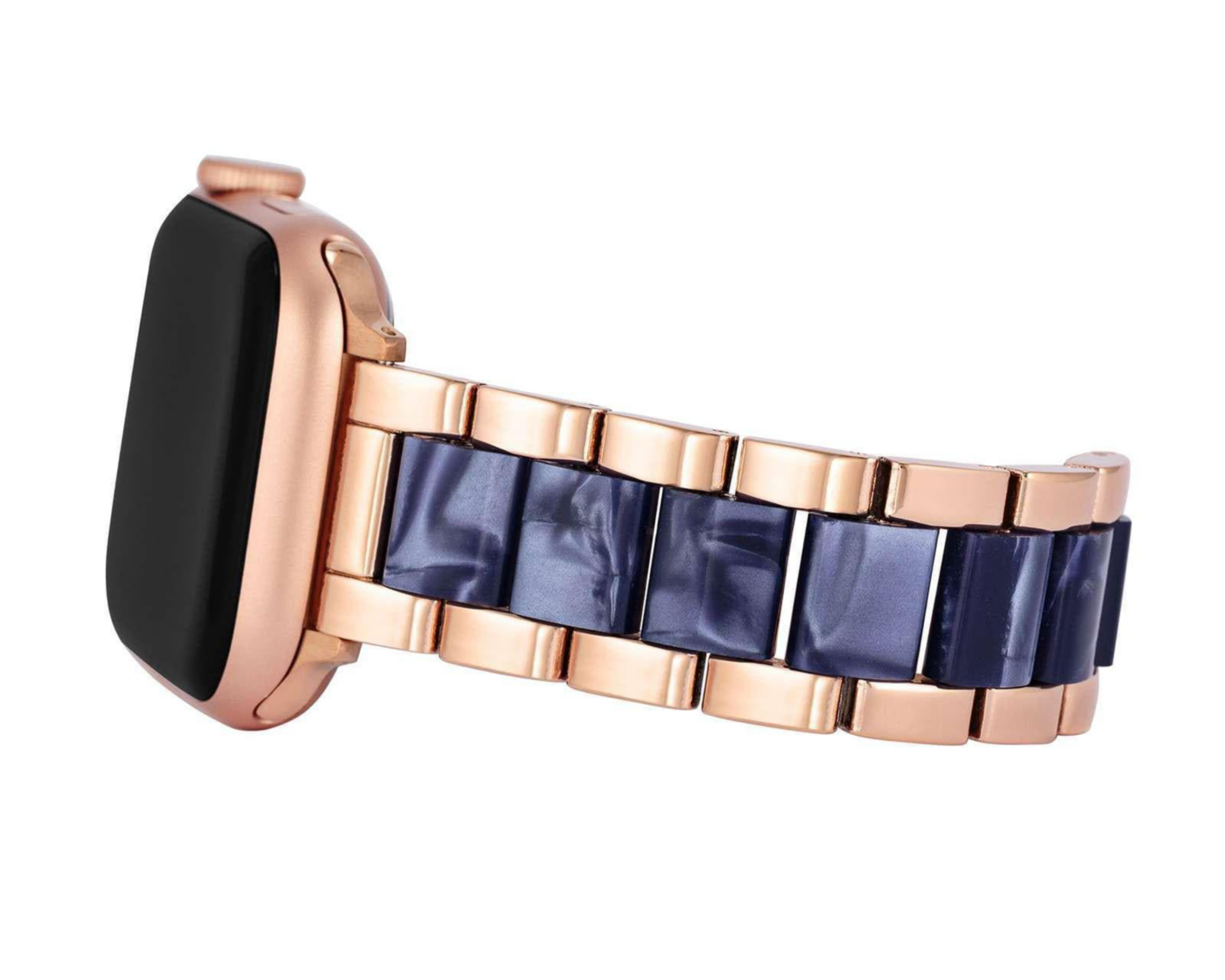 Foto 4 pulgar | Correa Anne Klein Azul/Oro Rosa para Apple Watch de 38/40 mm