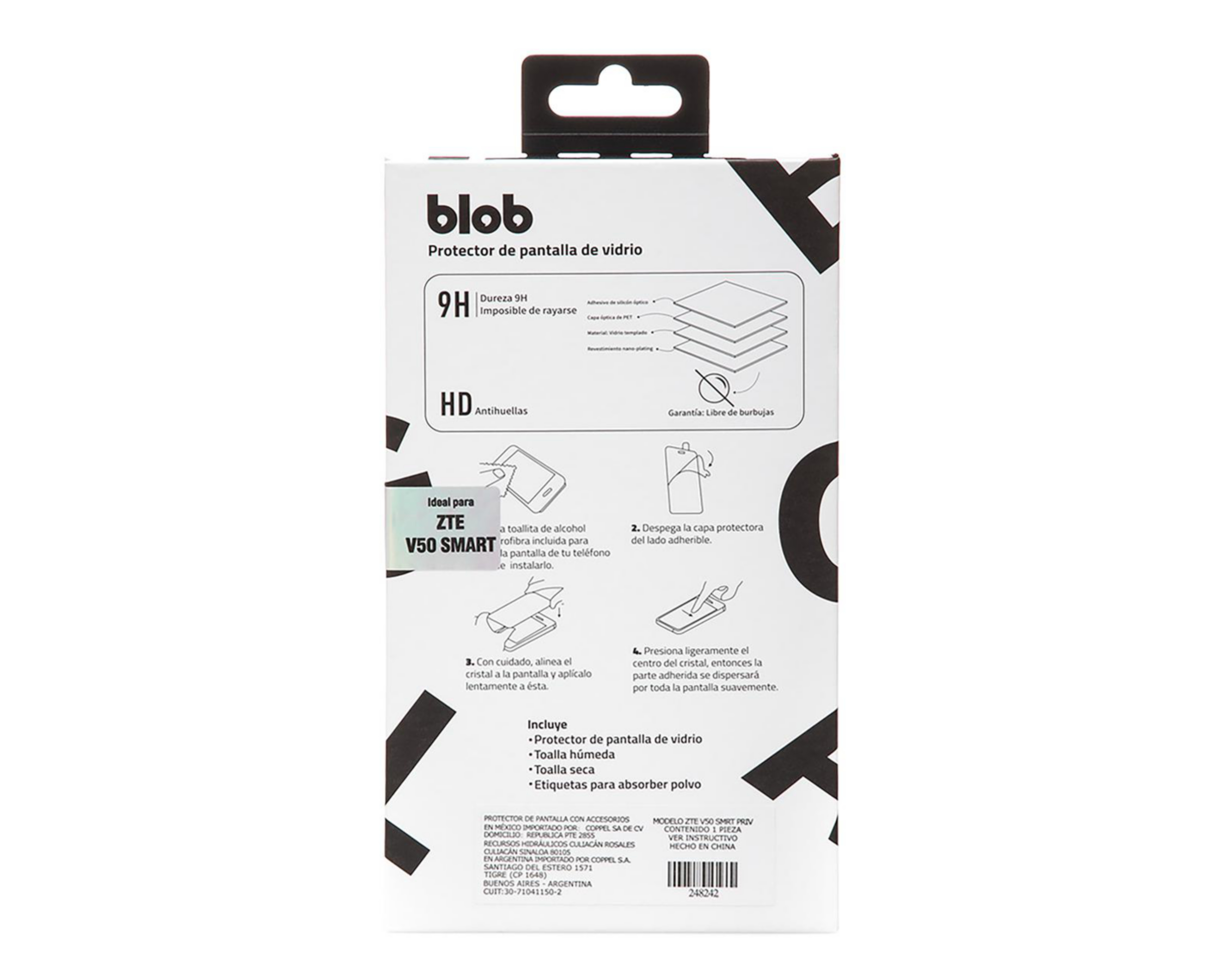 Foto 3 pulgar | Protector de Pantalla Blob para ZTE V50 Smart