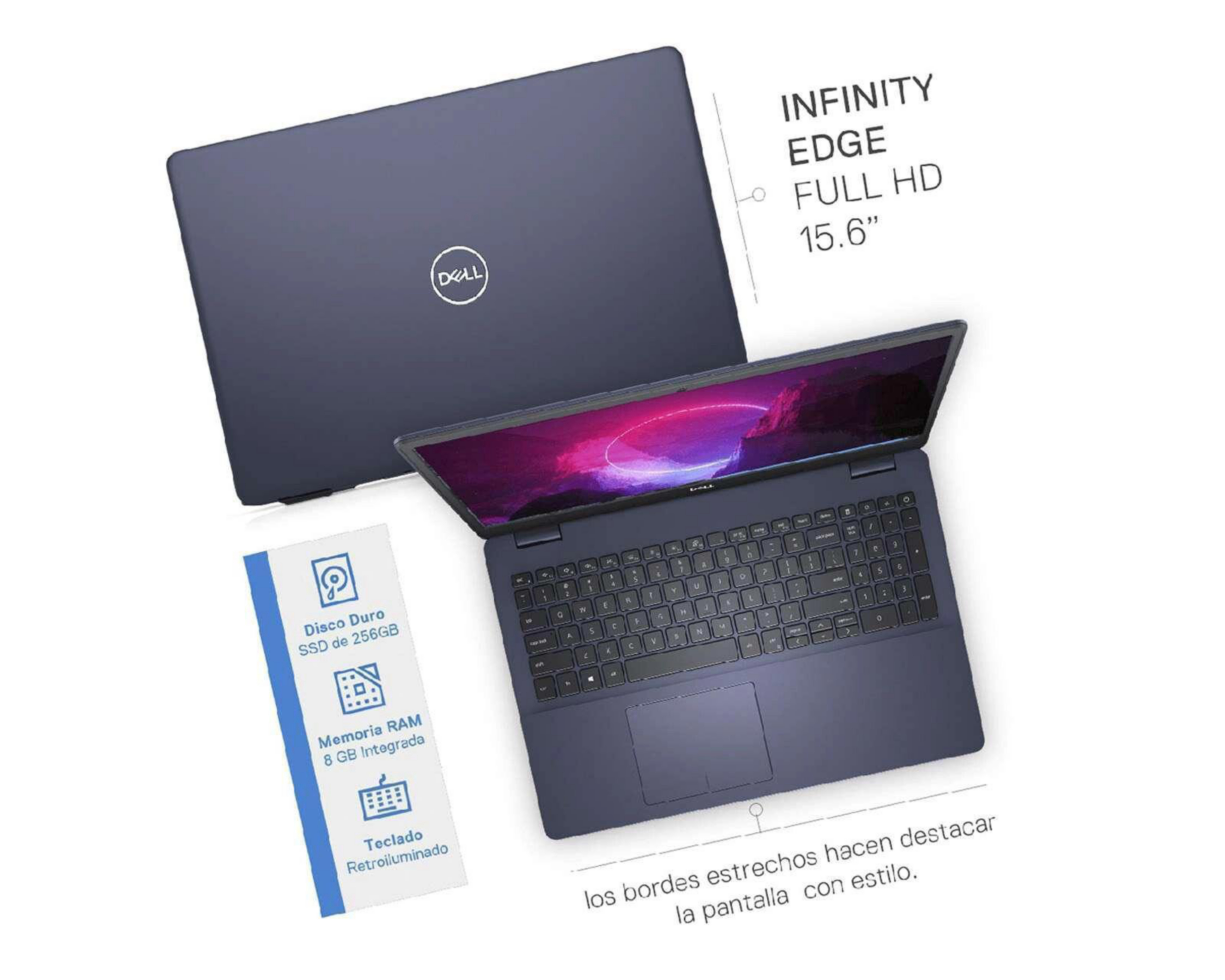 Foto 4 pulgar | Laptop Dell Inspiron 15 5593 de 15.6" Intel Core i5 8 GB RAM de 256 GB SSD Azul
