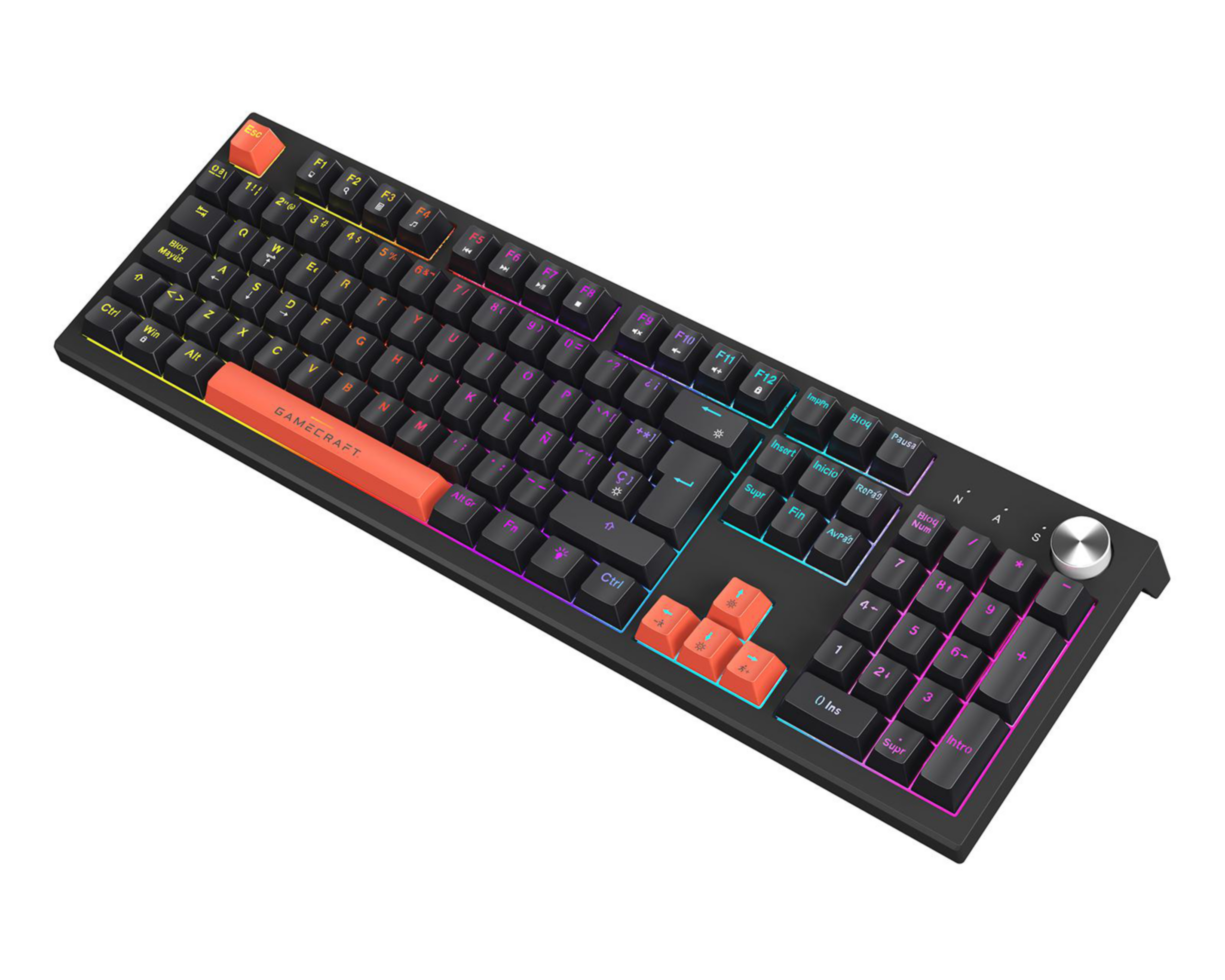 Foto 3 pulgar | Teclado Gamer Alámbrico Gamecraft Krypton T4000