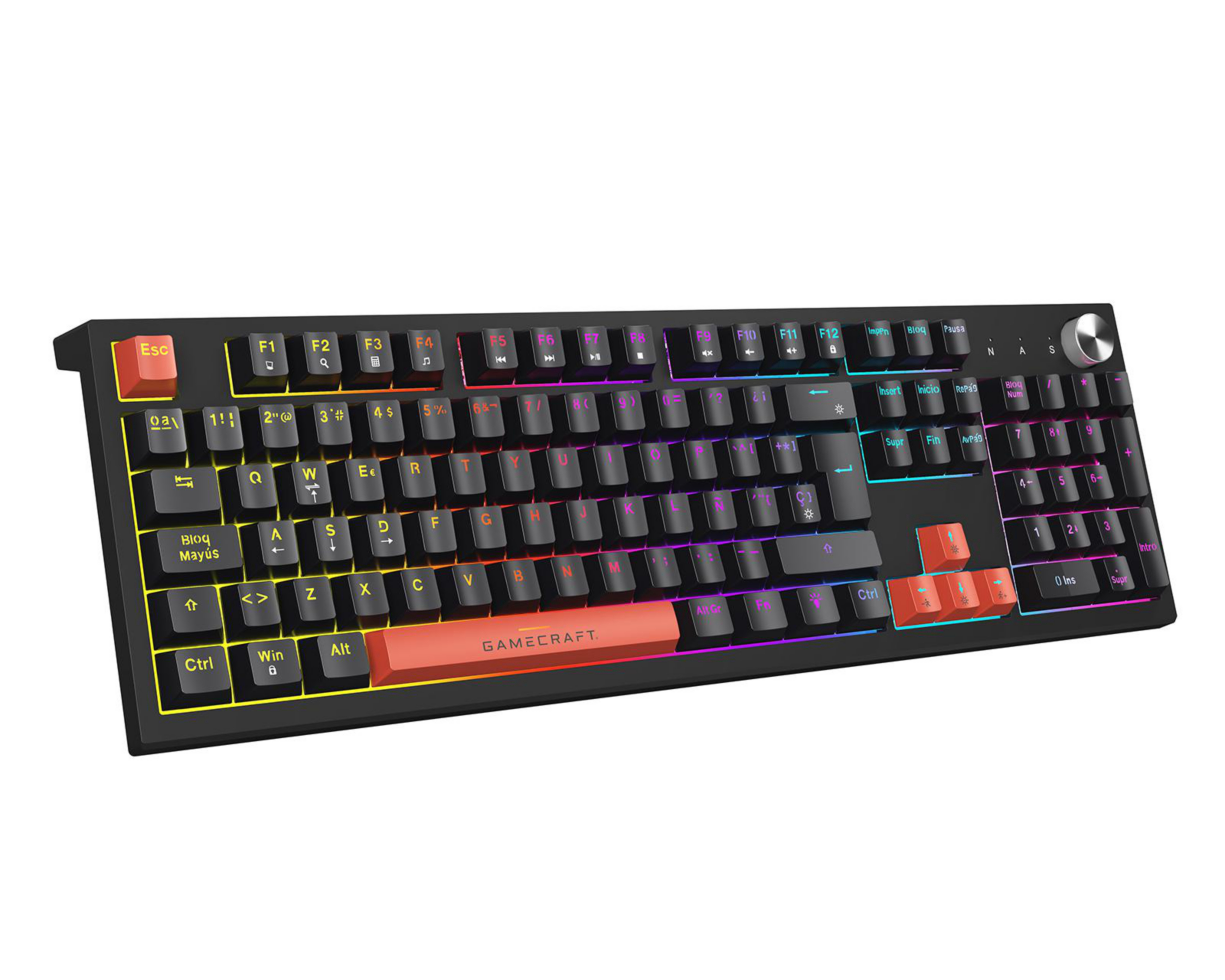 Foto 4 pulgar | Teclado Gamer Alámbrico Gamecraft Krypton T4000
