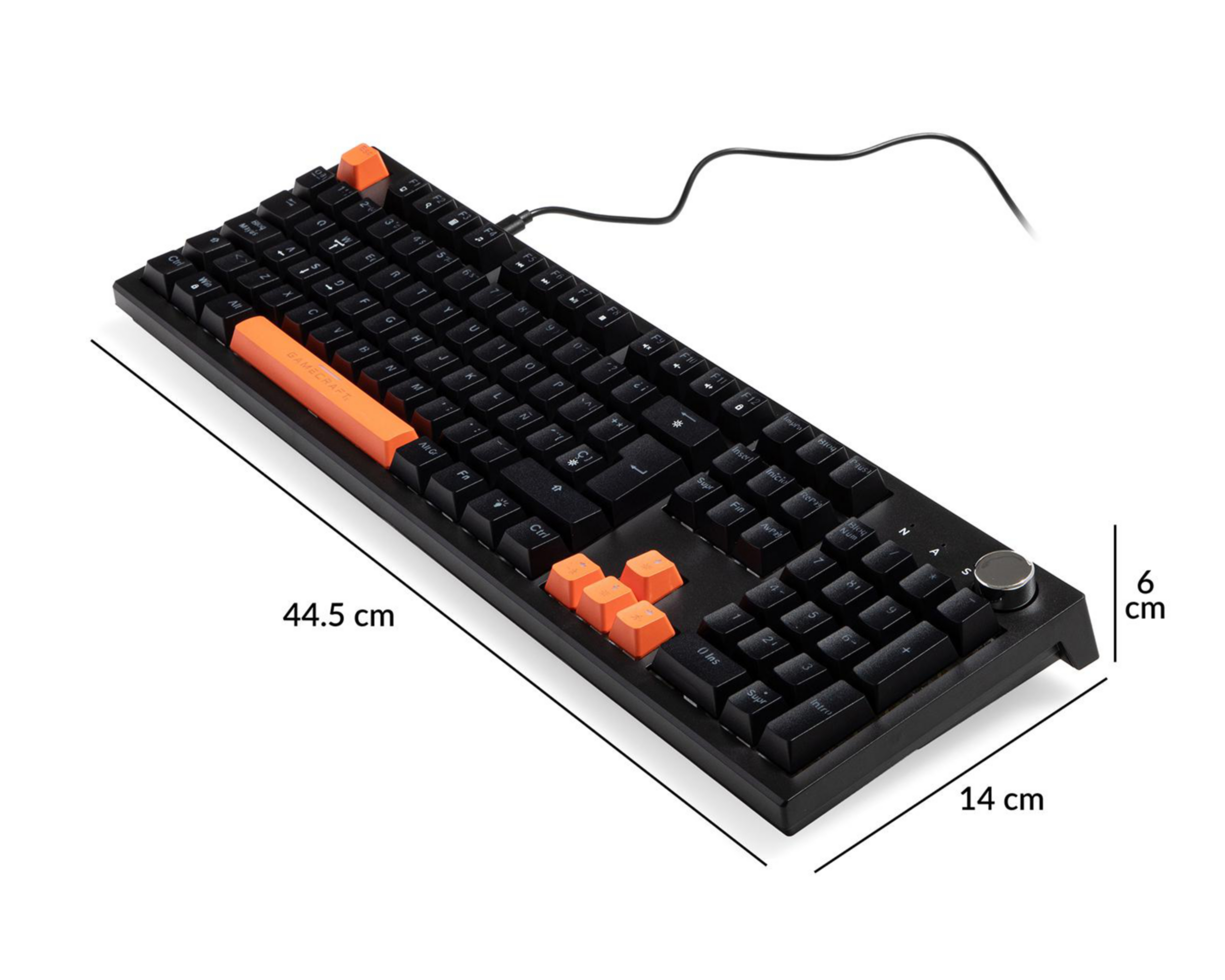 Foto 7 pulgar | Teclado Gamer Alámbrico Gamecraft Krypton T4000