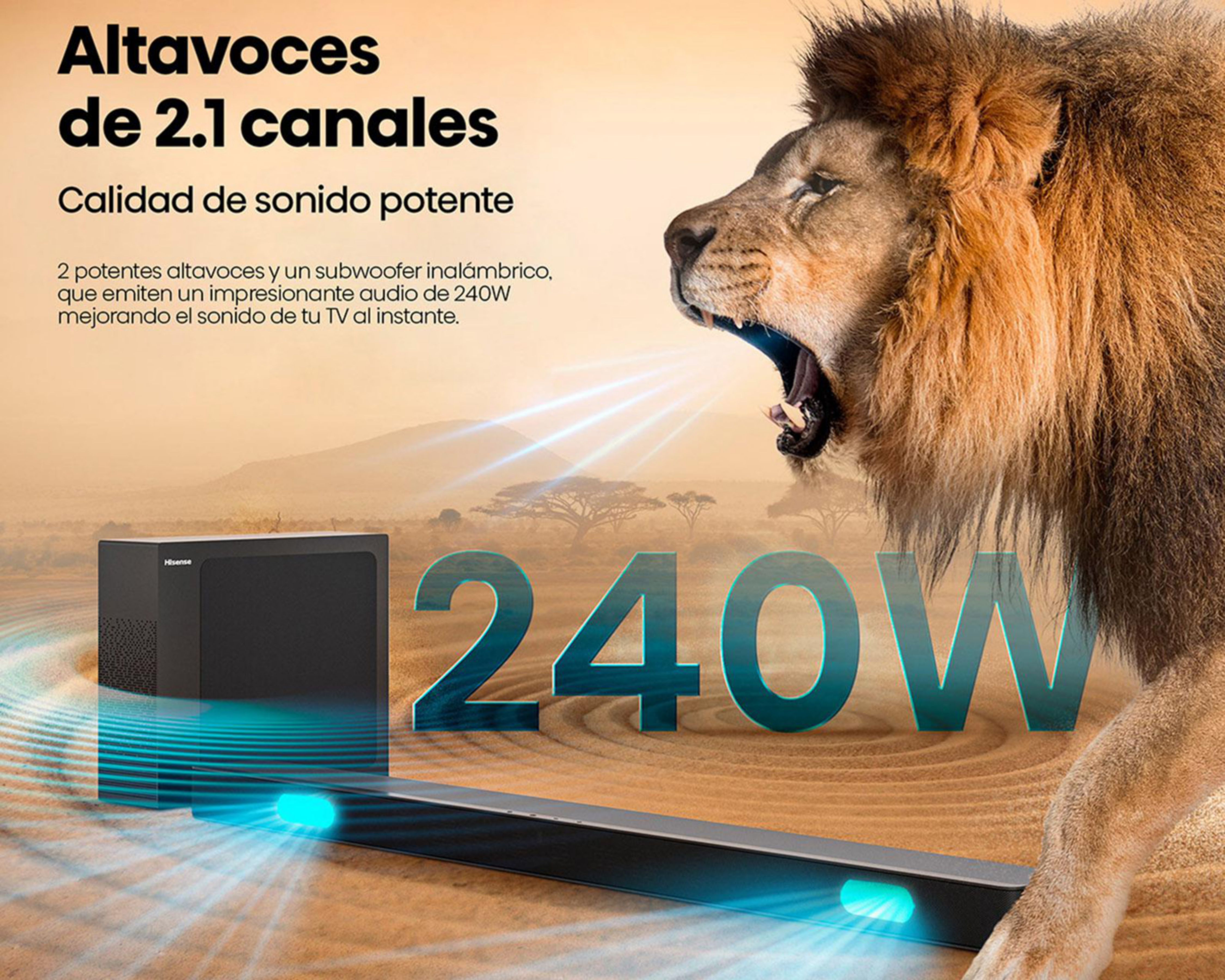 Foto 10 | Barra de Sonido Hisense HS2100 2.1 Canales 240 W