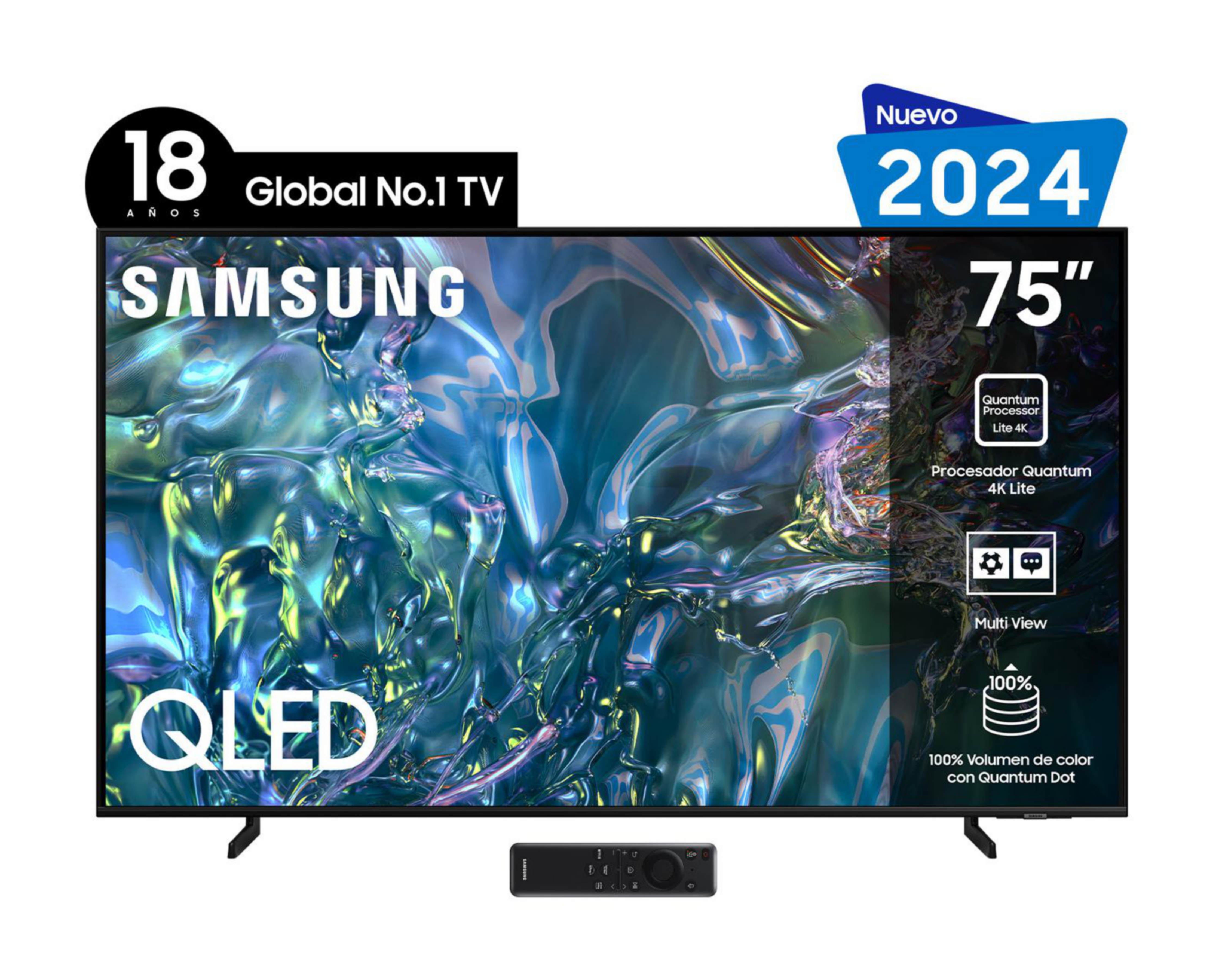 Foto 2 pulgar | Pantalla Smart TV Samsung QLED 75 Pulgadas Ultra HD QN75Q60DAFXZX