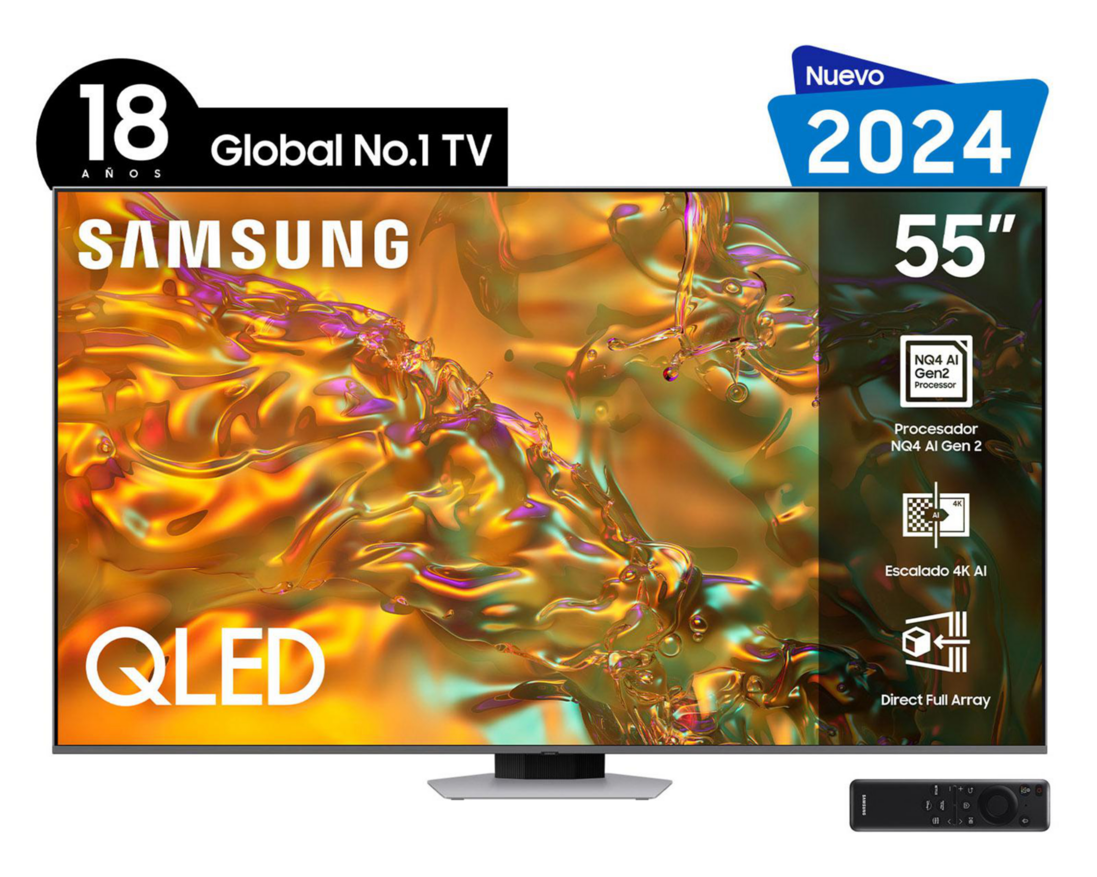 Foto 2 pulgar | Pantalla Smart TV Samsung QLED 55 Pulgadas Ultra HD 4K QN55Q80DAFXZX