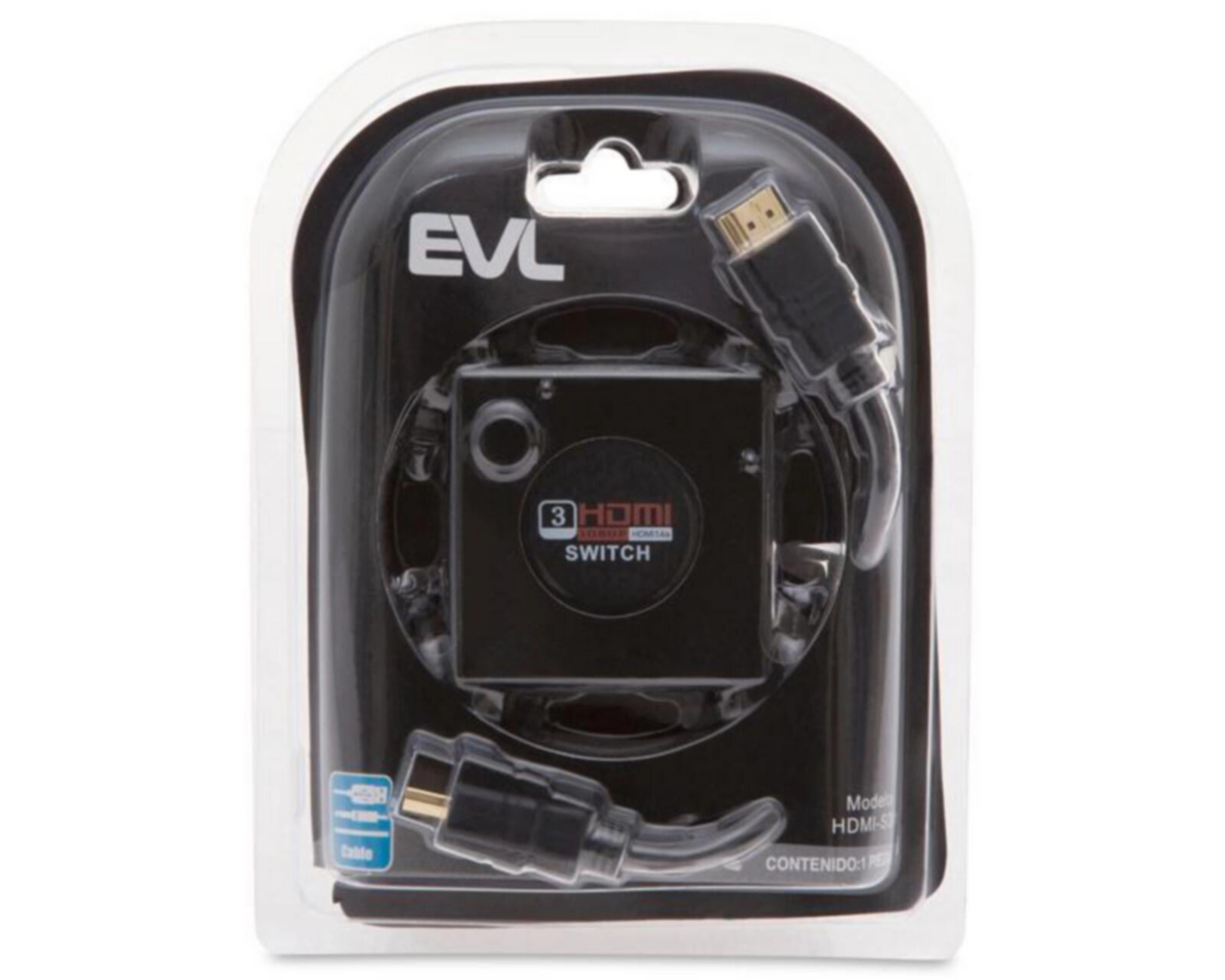Foto 3 pulgar | Cable HDMI 1 m EVL