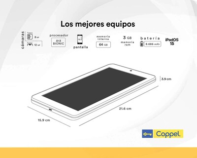 Foto 6 | iPad 9 Apple 10.2" 64 GB Wi-Fi y Bluetooth iPadOS Gris