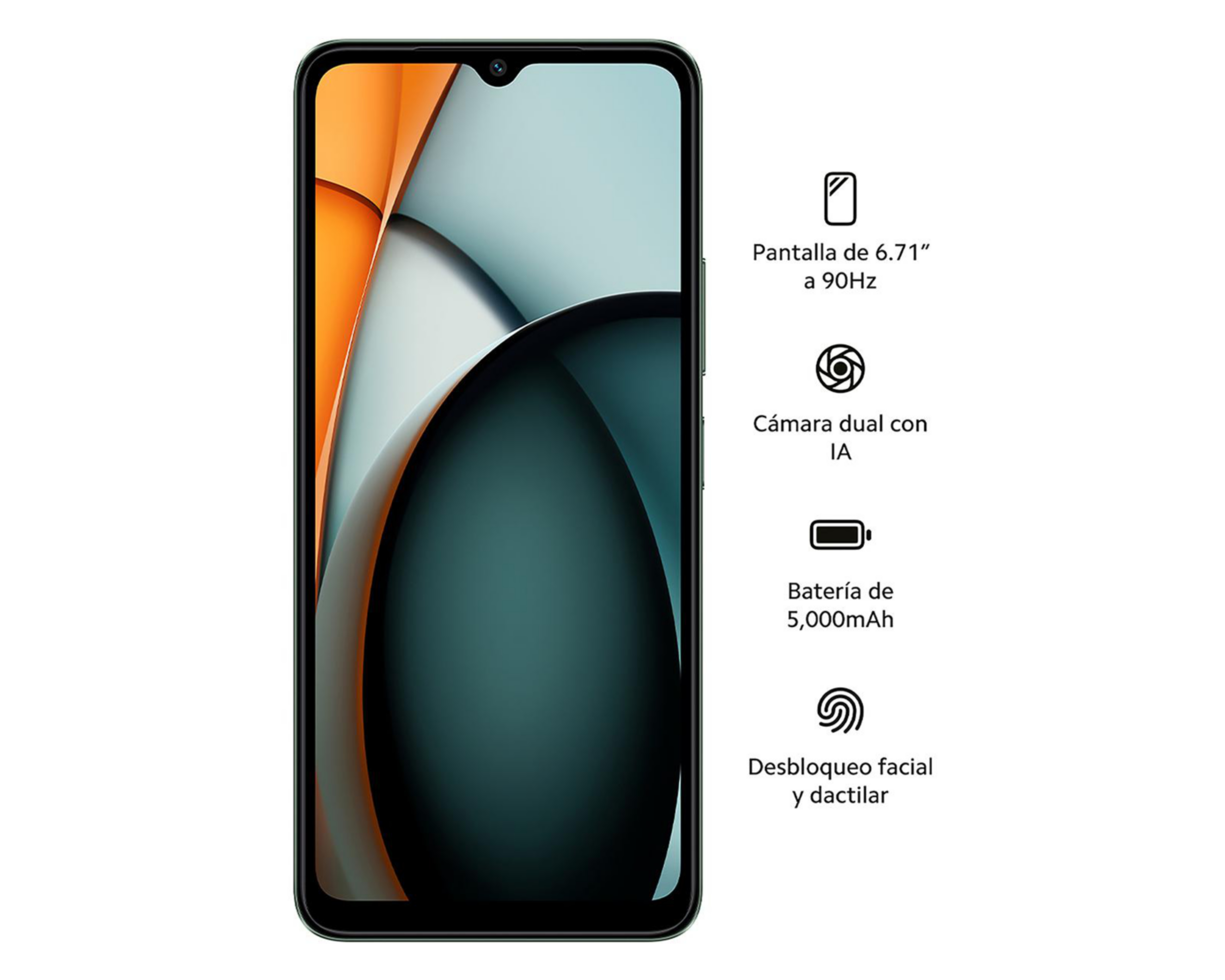 Foto 4 pulgar | Telcel Xiaomi Redmi A3 64 GB Verde