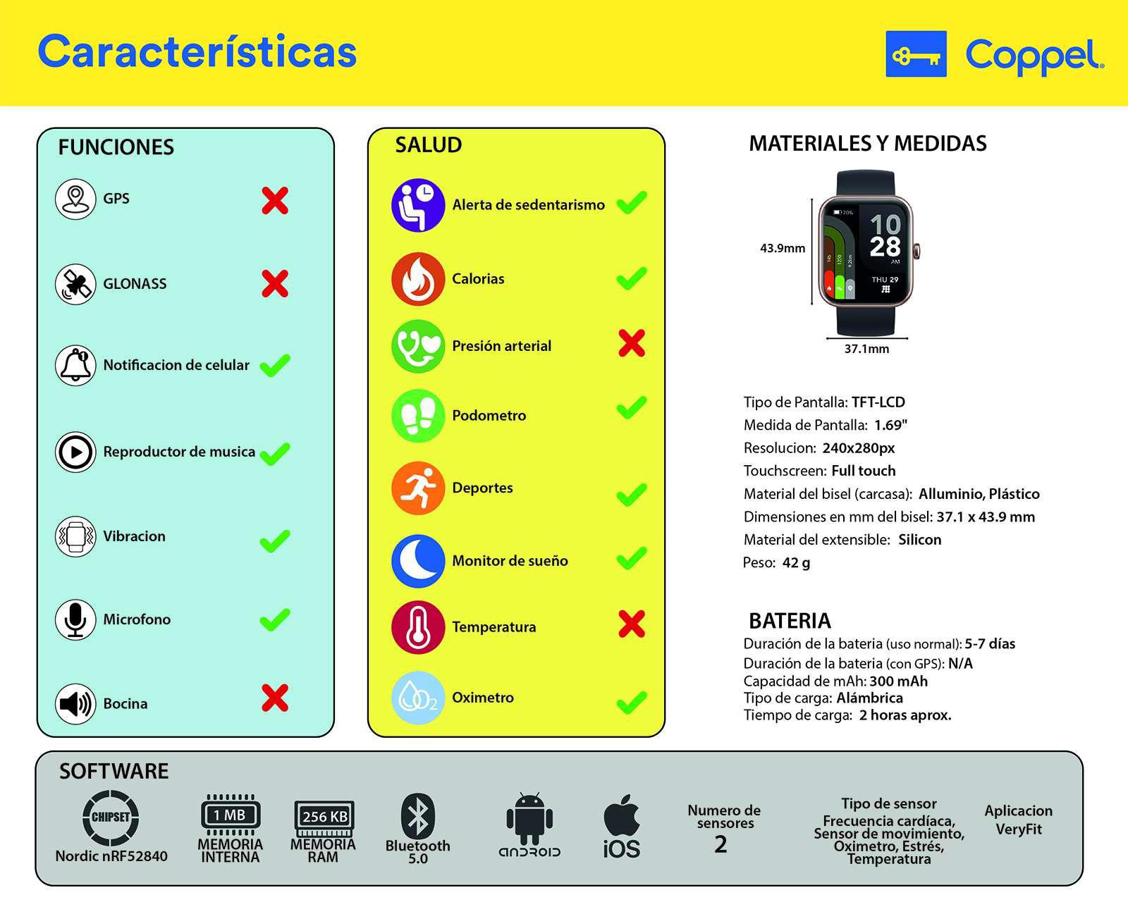 Foto 5 pulgar | Smartwatch Cubitt CT2PRO Series 2