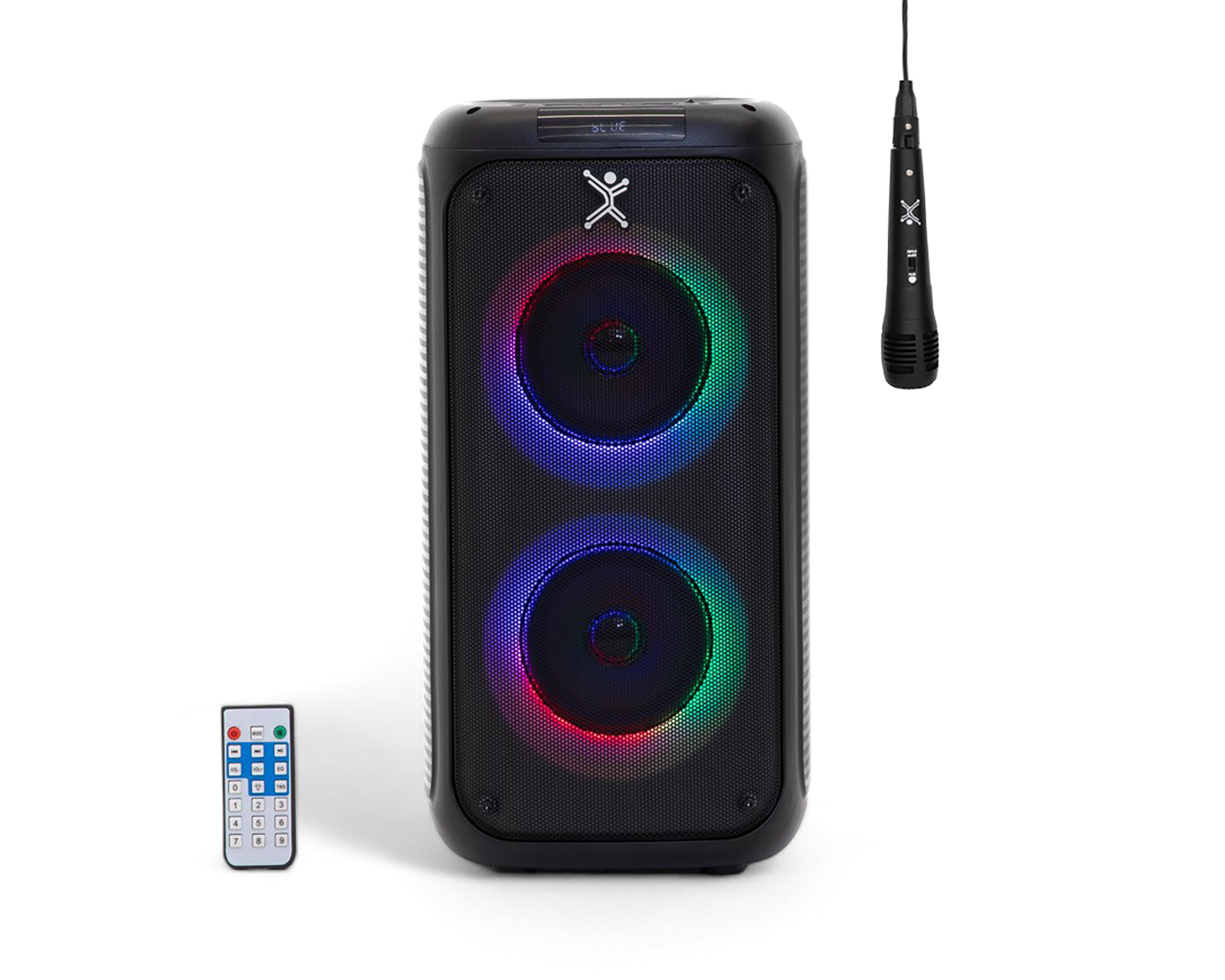 Bocina Bluetooth Perfect Choice PC-112716 con Iluminación + Micrófono y Control Remoto