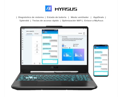Foto 7 | Laptop Gamer Asus 15.6" AMD Ryzen 7 NVIDIA GeForce RTX 2050 8 GB RAM 512 SSD Negro