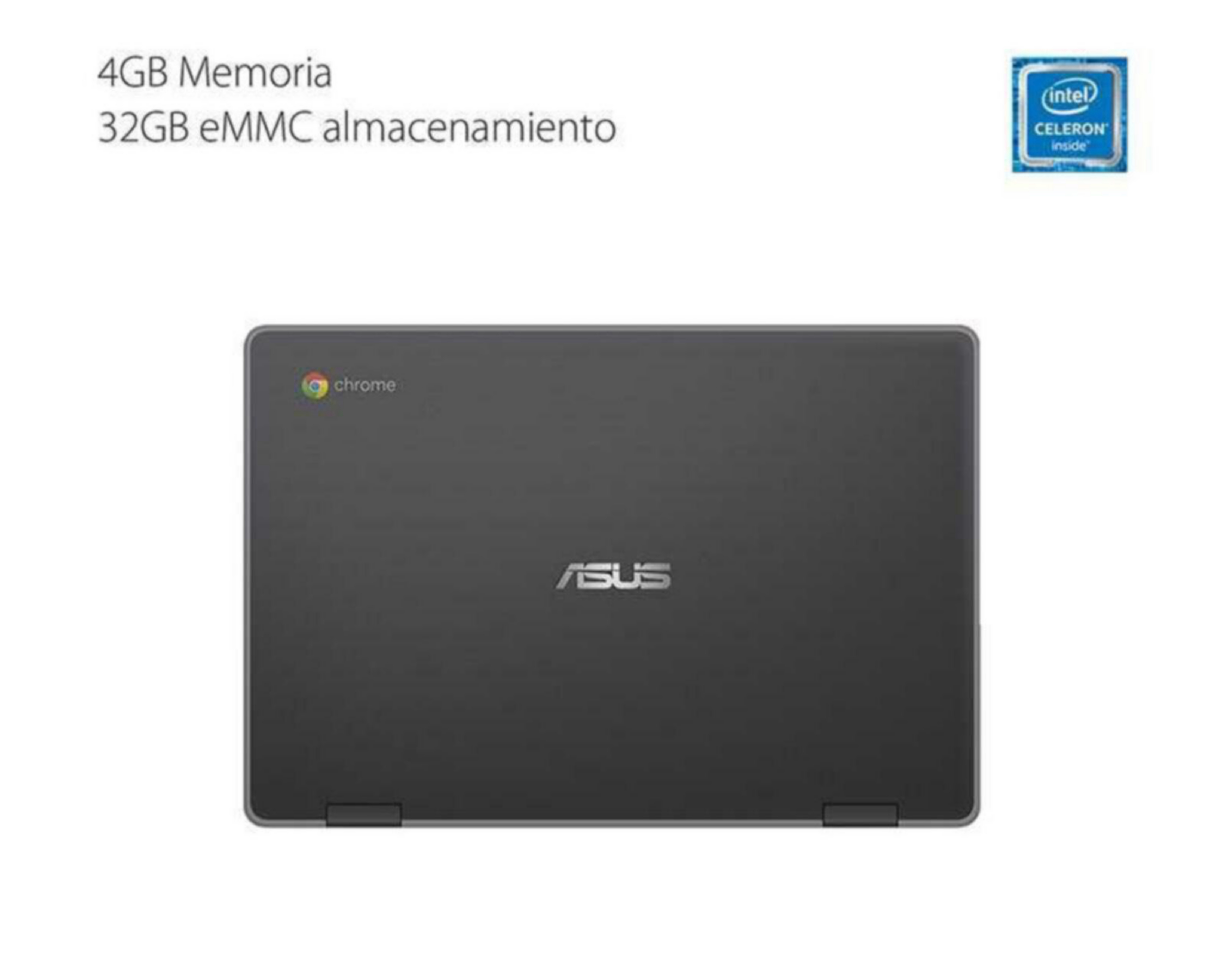 Foto 10 pulgar | Notebook Asus C204EE-CEL4G32COS-01 11.6" Intel Celeron 4 GB RAM 32 GB SSD Gris