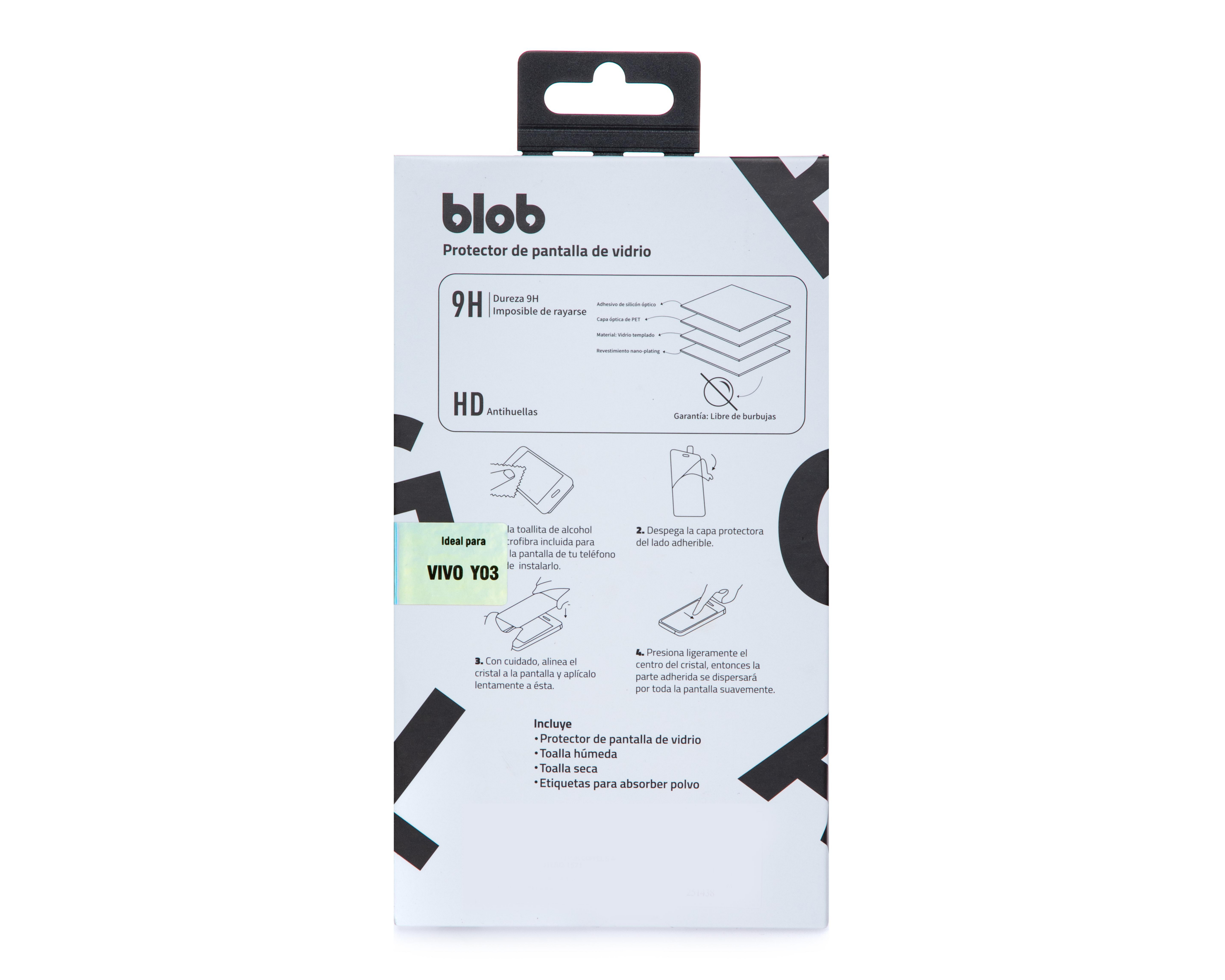 Foto 2 | Protector de Pantalla Blob para Vivo Y03