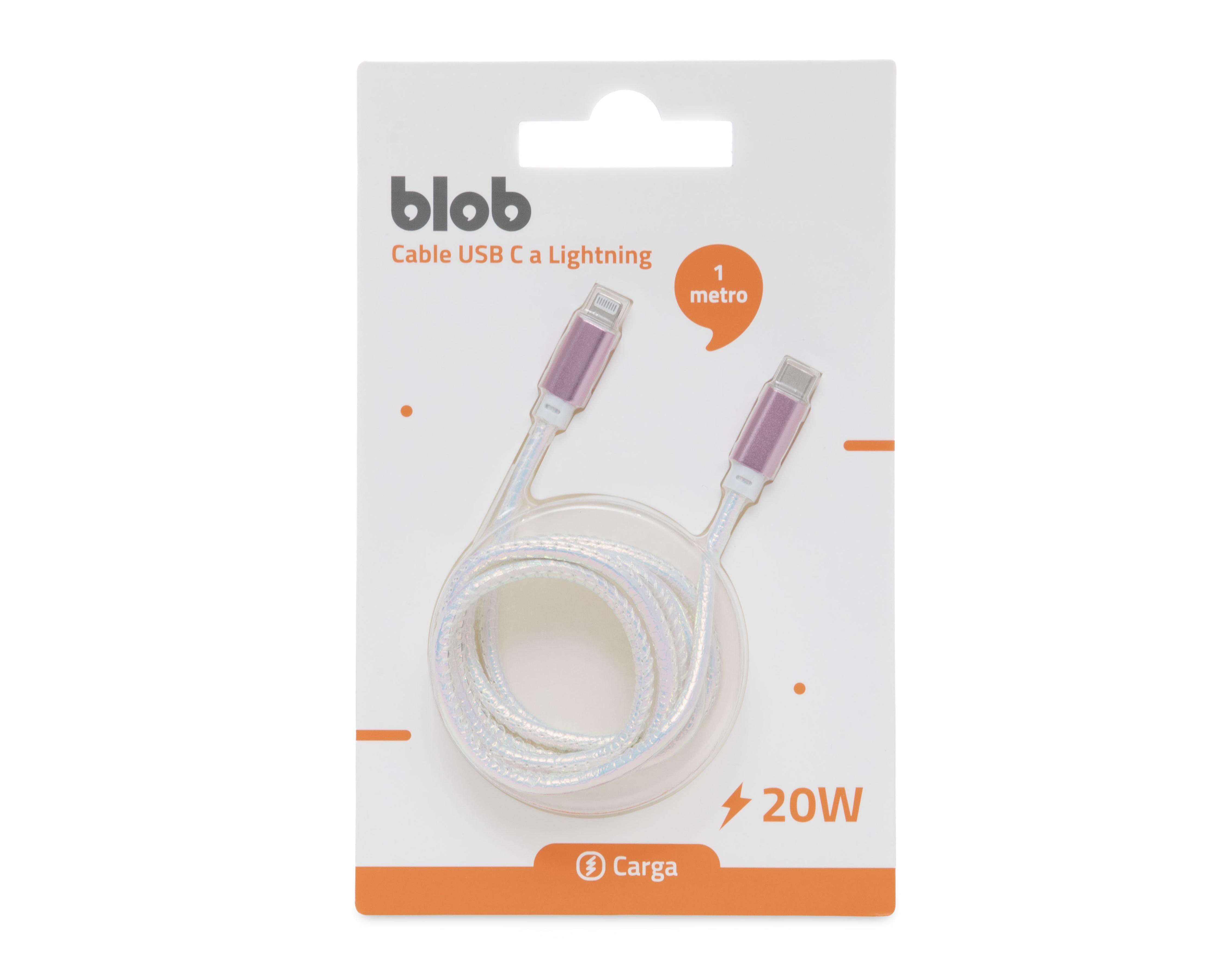 Foto 4 pulgar | Cable USB C a Lightning Blob 1 M