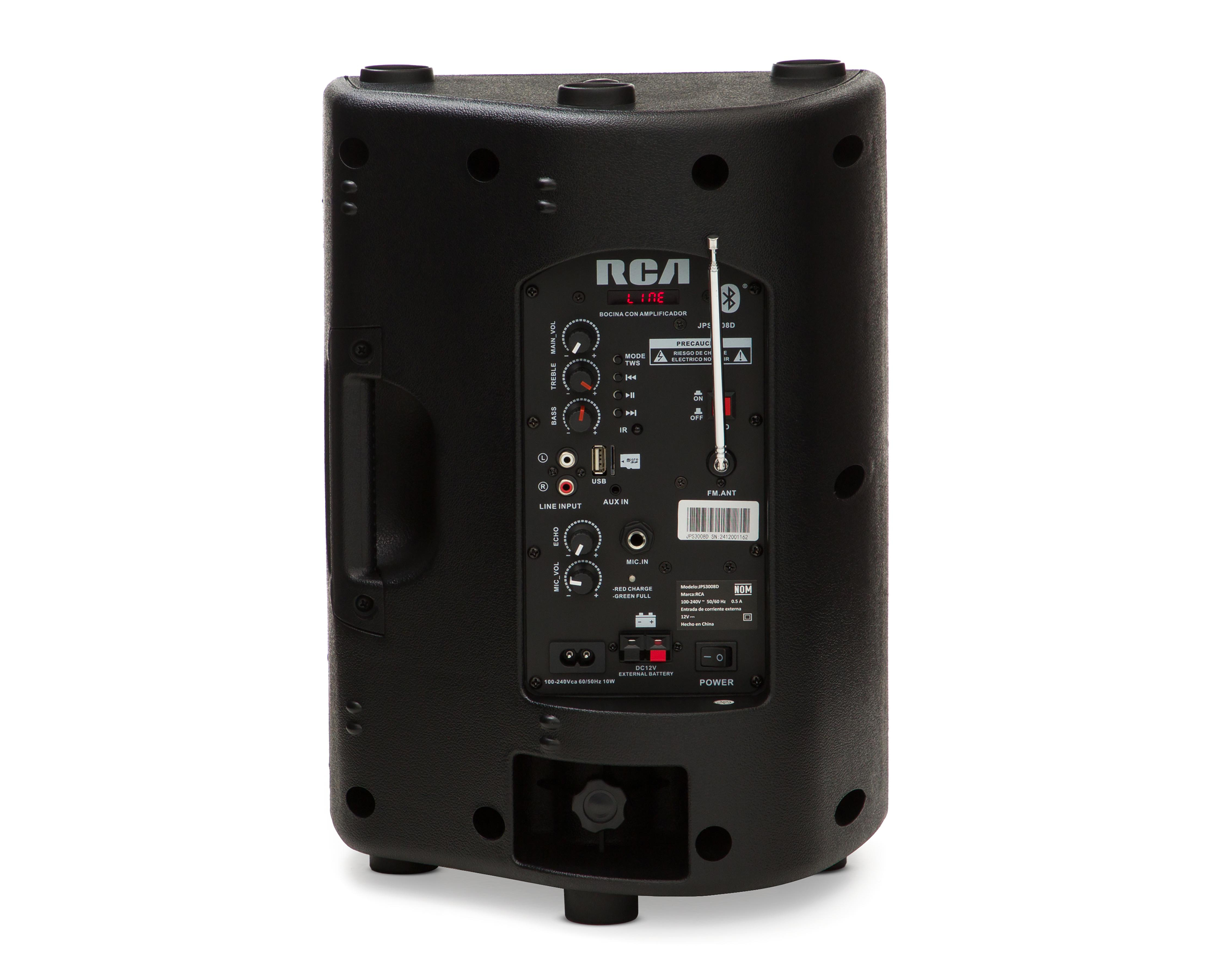 Foto 5 pulgar | Bocina Bluetooth Portátil RCA JPS3008D 50 W Batería Recargable
