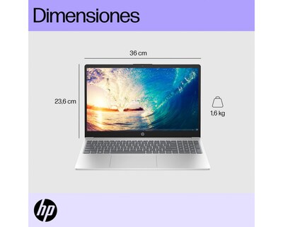Foto 10 | Laptop HP 15-FD0058lA 15.6 Pulgadas Windows 11 Intel Core i5 8 GB RAM 512 GB SSD Plateada