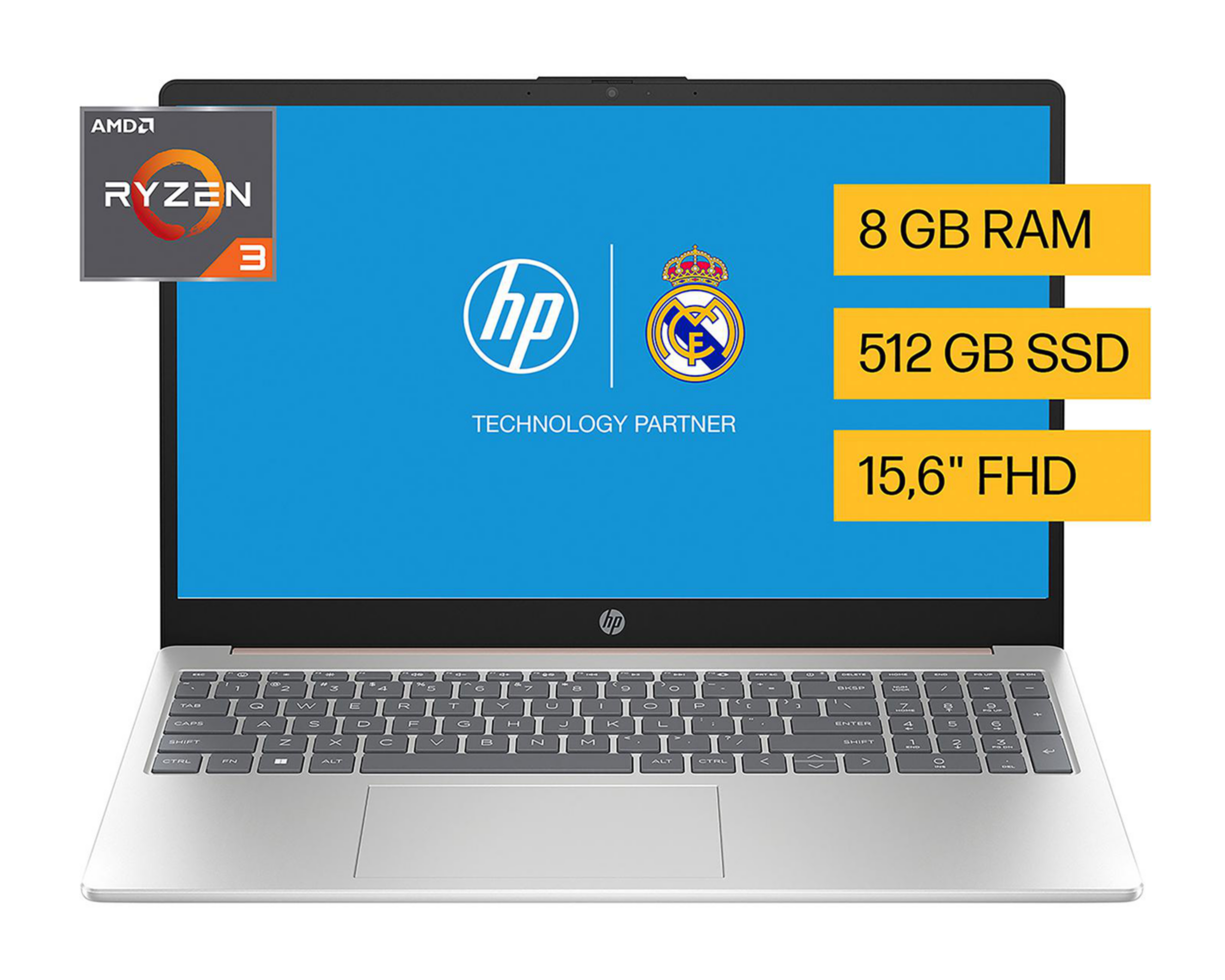 Foto 2 pulgar | Laptop HP 15-fc0068la 15.6 Pulgadas Windows 11 AMD Ryzen 3 8 GB RAM 512 GB SSD Oro Rosa