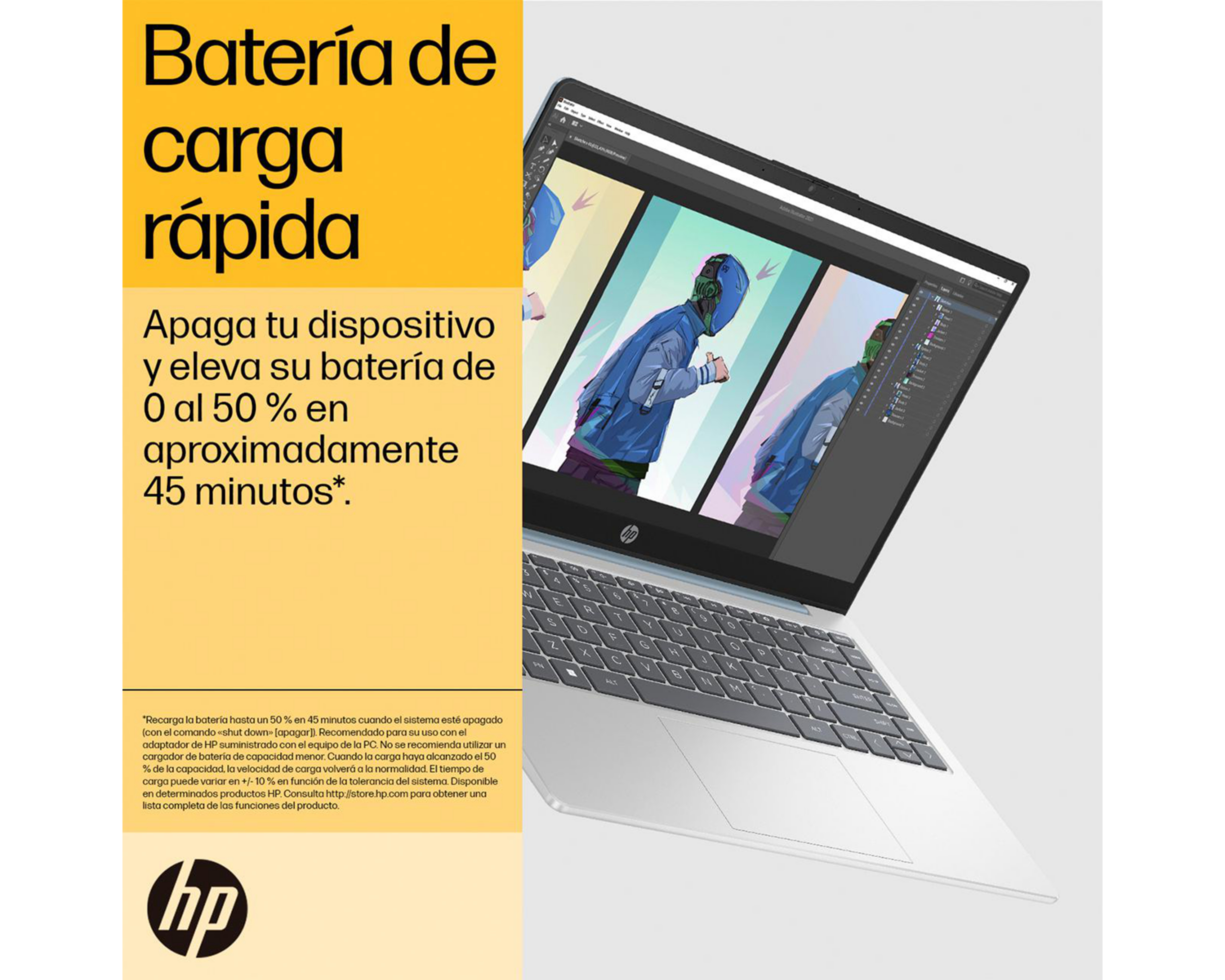 Foto 6 pulgar | Laptop HP 14-EM0017LA 14 Pulgadas Windows 11  AMD Ryzen 5 8 GB RAM 512 GB SSD Plateado