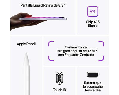 Foto 4 | iPad MLWR3LZ/A 8.3" 256 GB color Rosa
