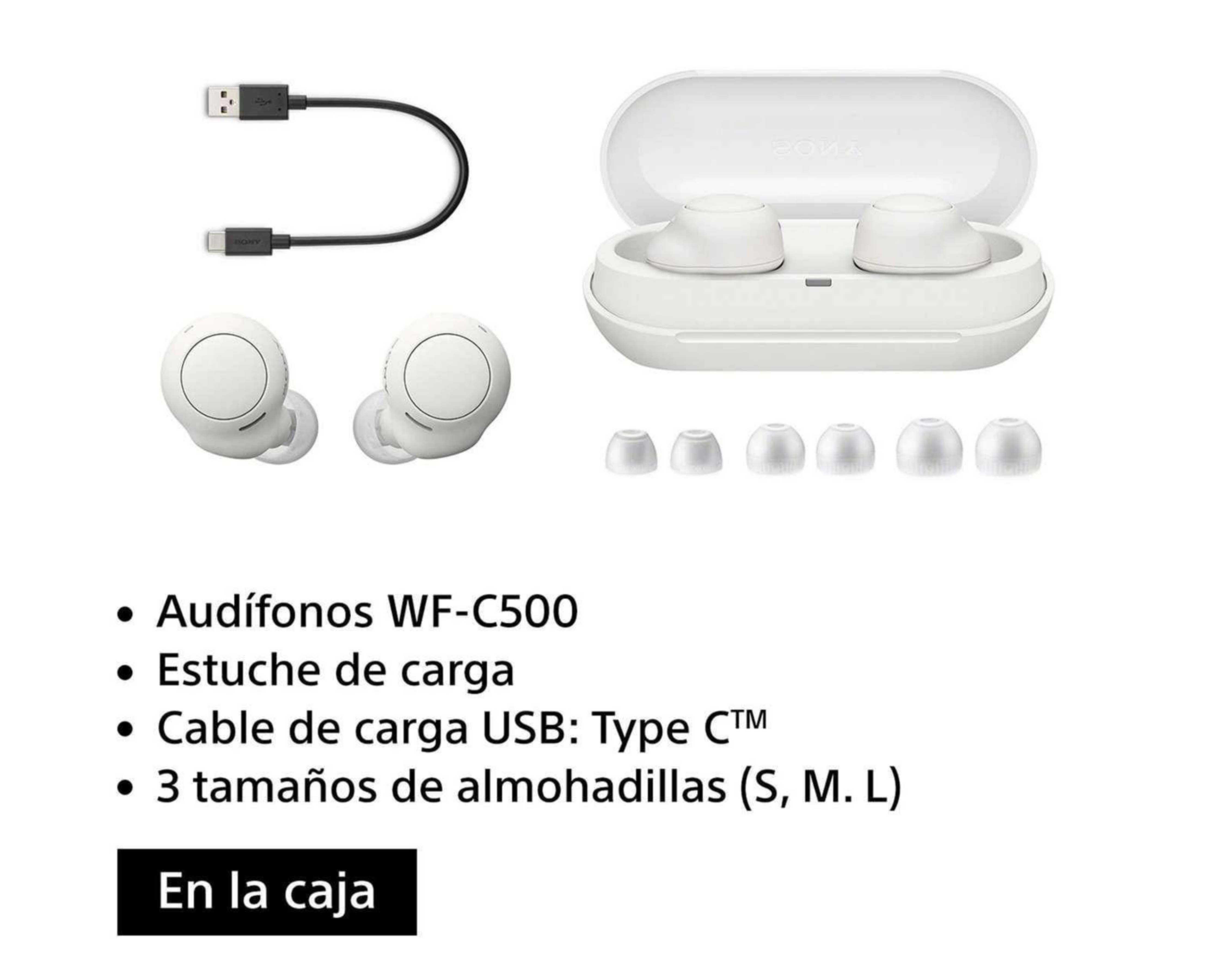 Foto 4 pulgar | Audífonos True Wireless Sony Manos Libres WF-C500/W