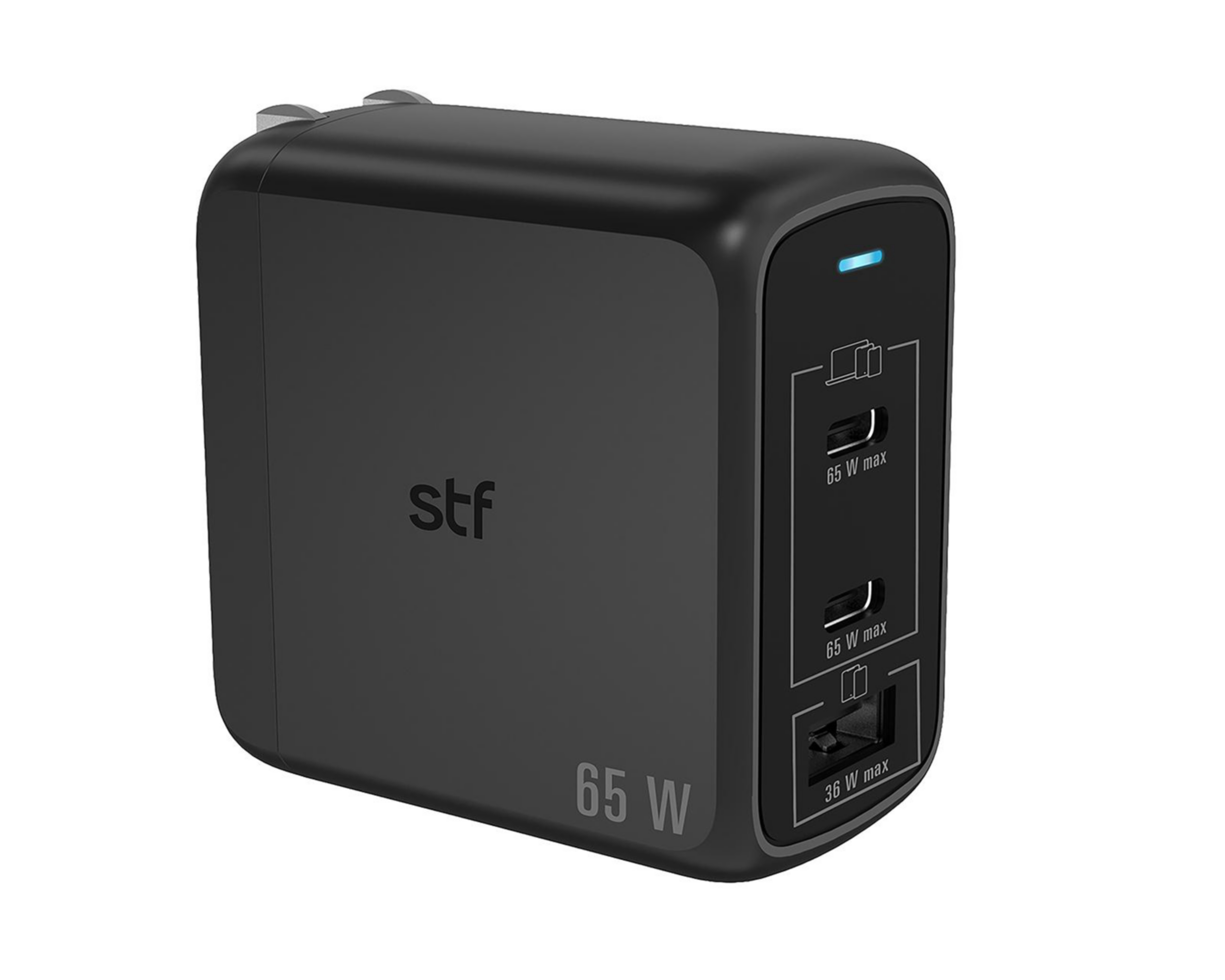 Adaptador de Corriente con Entrada USB STF 65 W