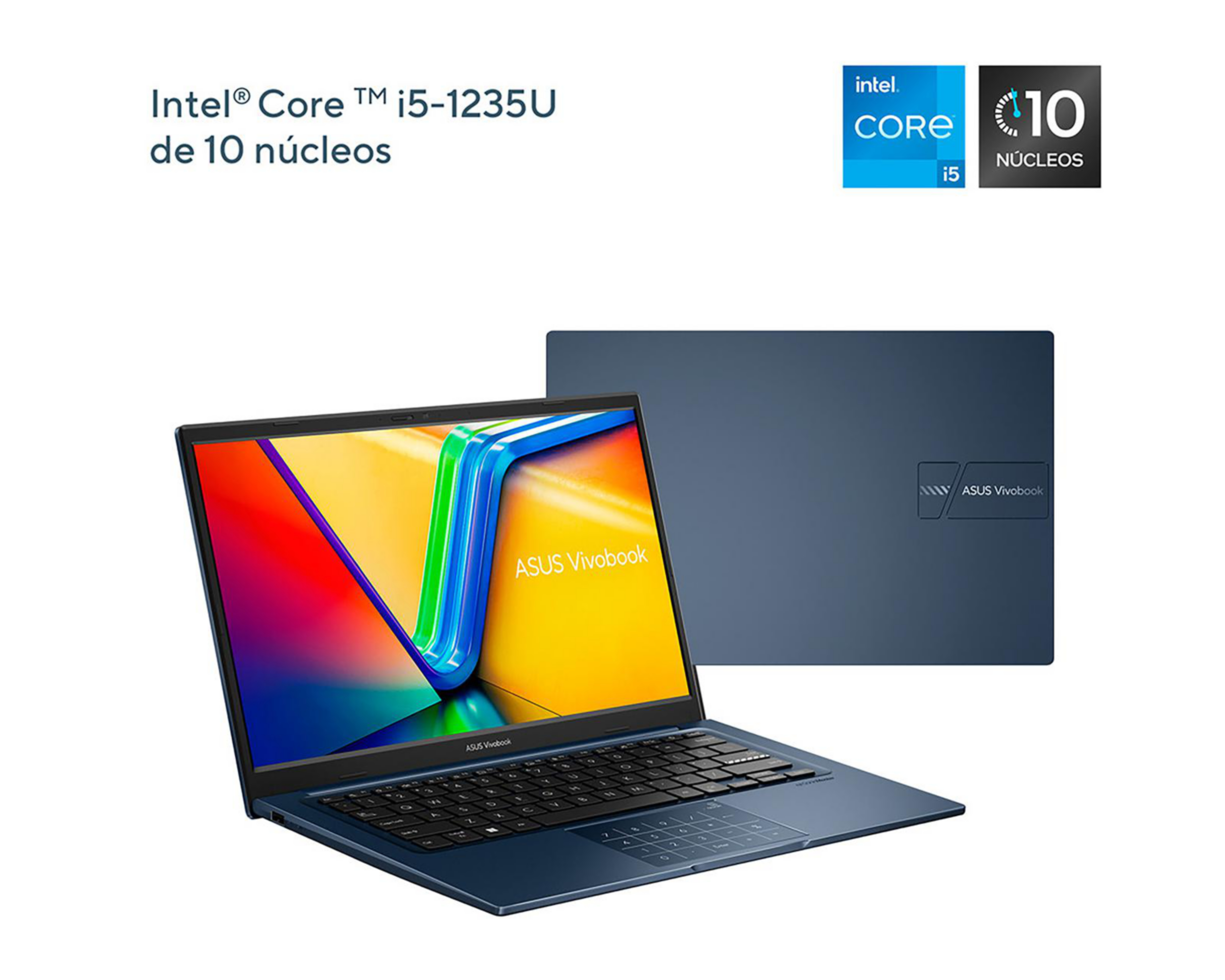 Foto 9 pulgar | Laptop Asus x1404ZA-NK148W 14 Pulgadas Intel Core I5 8 GB RAM 512 GB SSD Azul