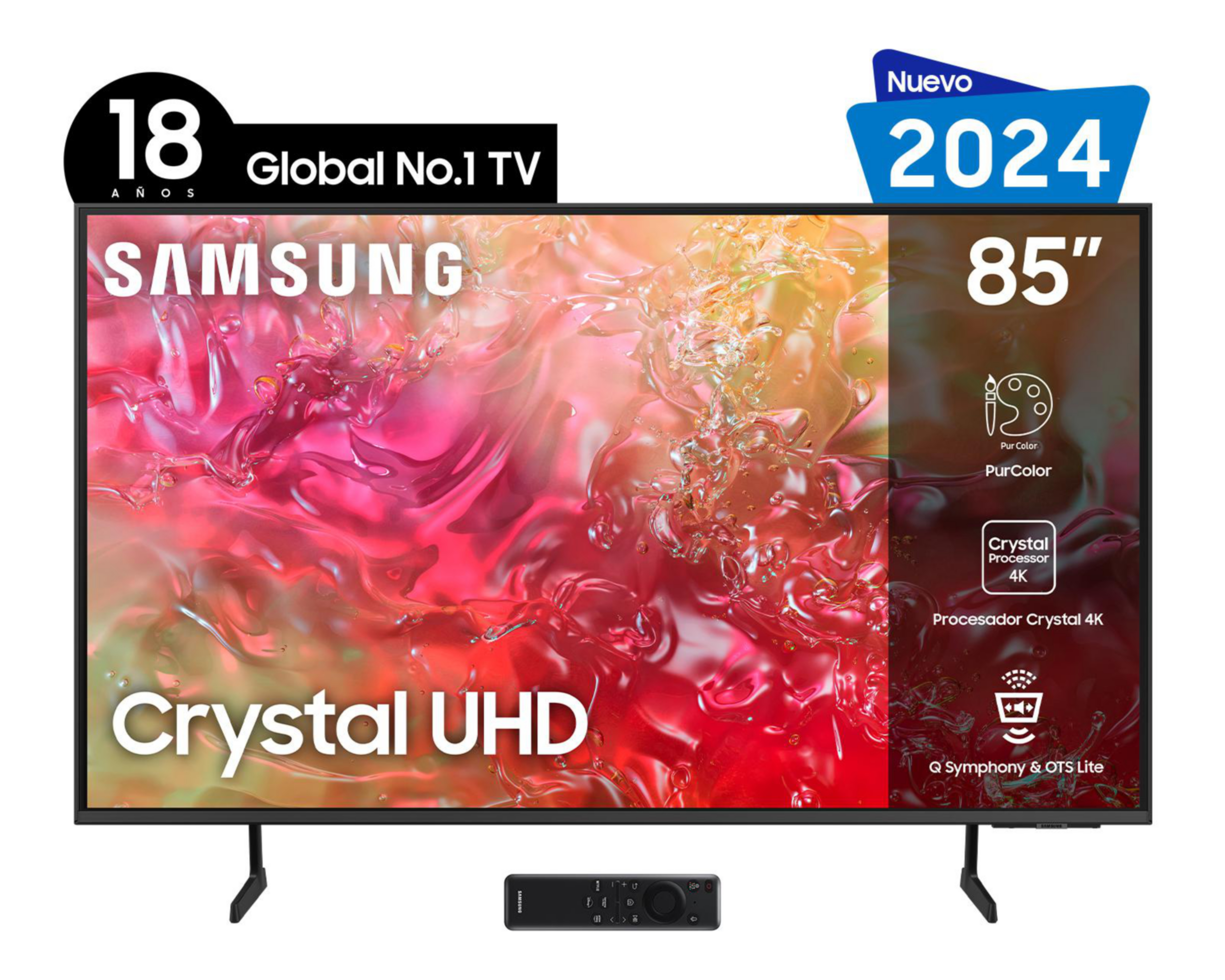 Foto 2 pulgar | Pantalla Smart TV Samsung Crystal 85" UHD 4K UN85DU7000FxZx