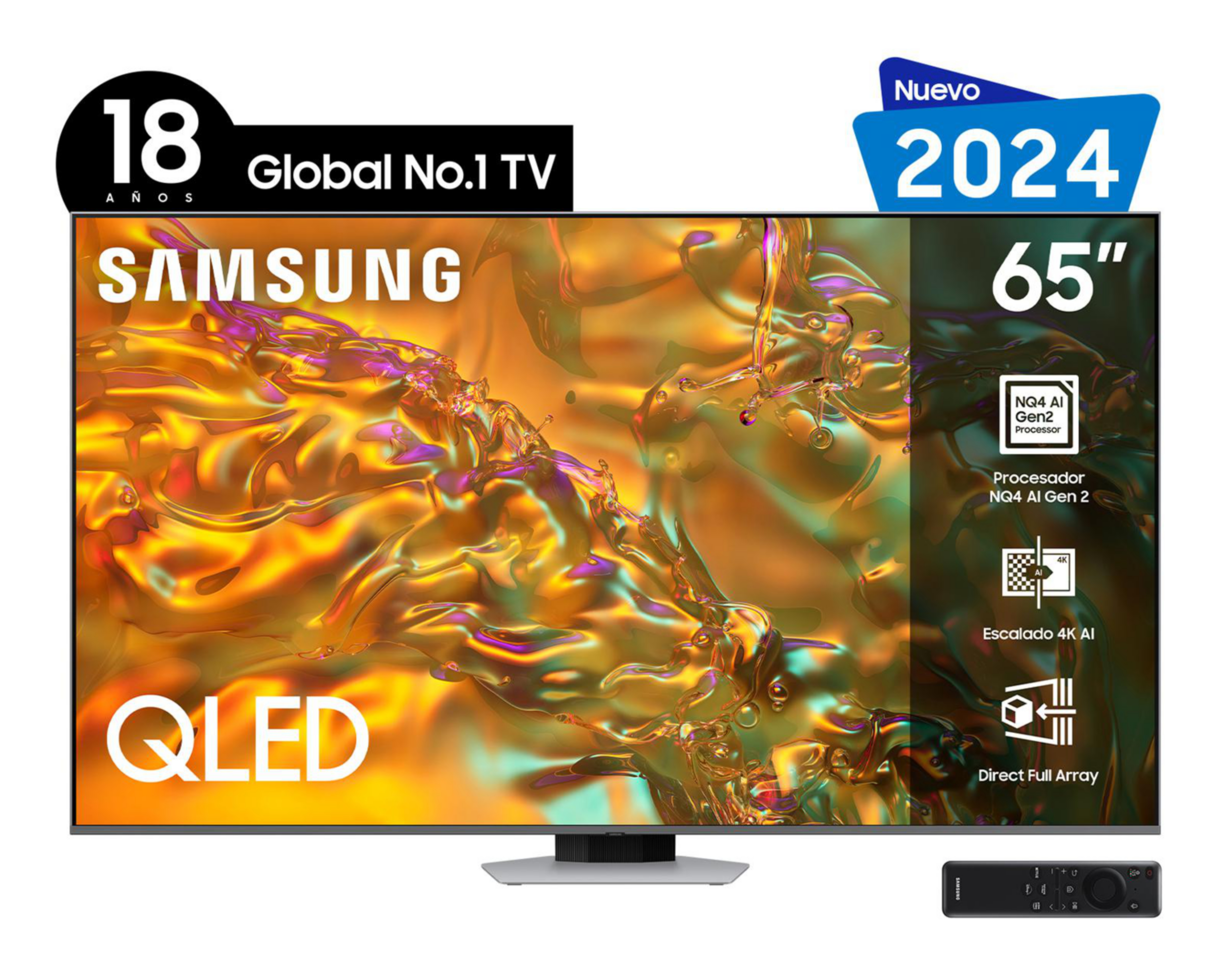 Foto 2 pulgar | Pantalla Smart TV Samsung AI Upscaling 65 Pulgadas 4K QN65Q80DAFxZx