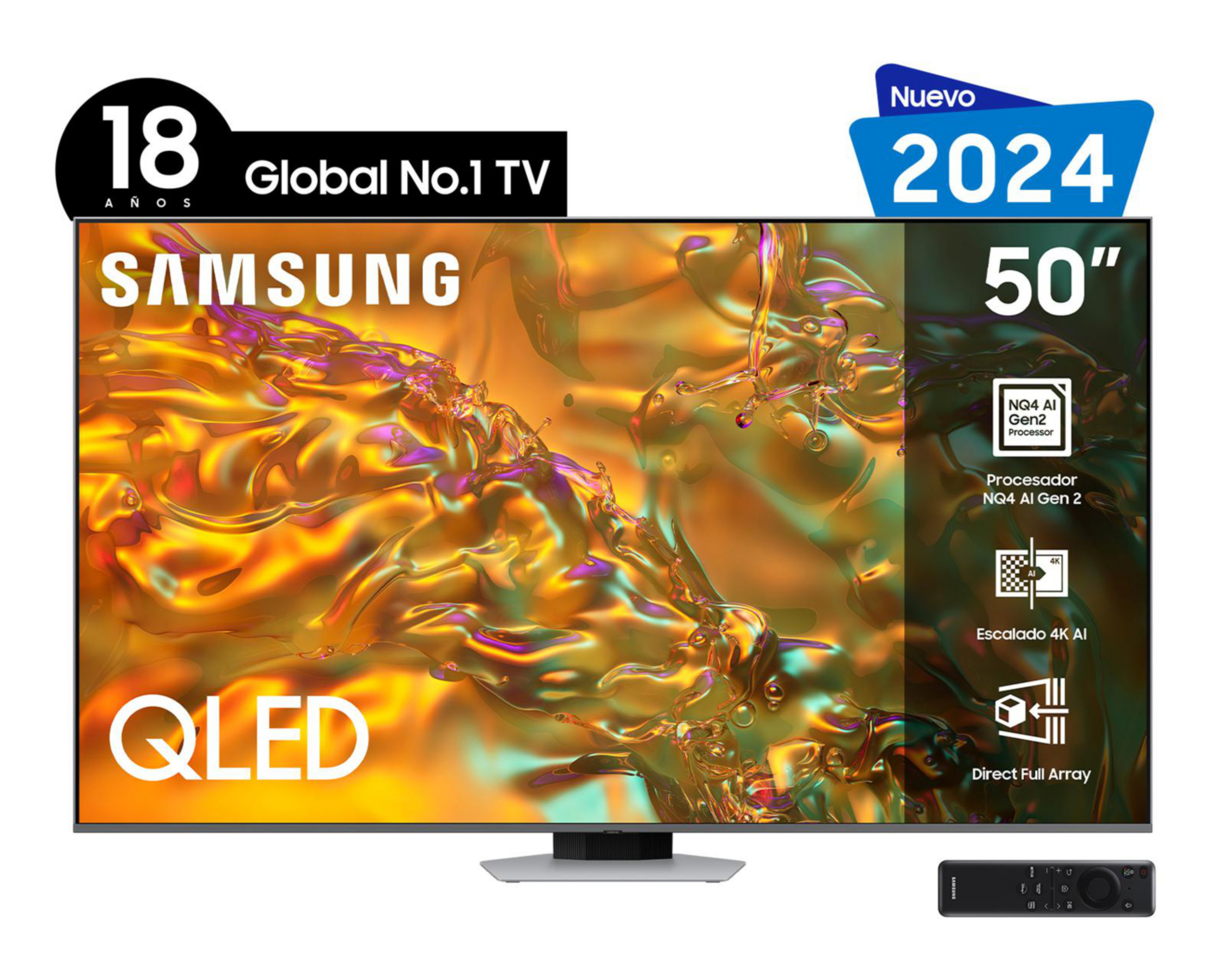 Foto 2 pulgar | Pantalla Smart TV Samsung QLED 50 Pulgadas Ultra HD 4K Q80D