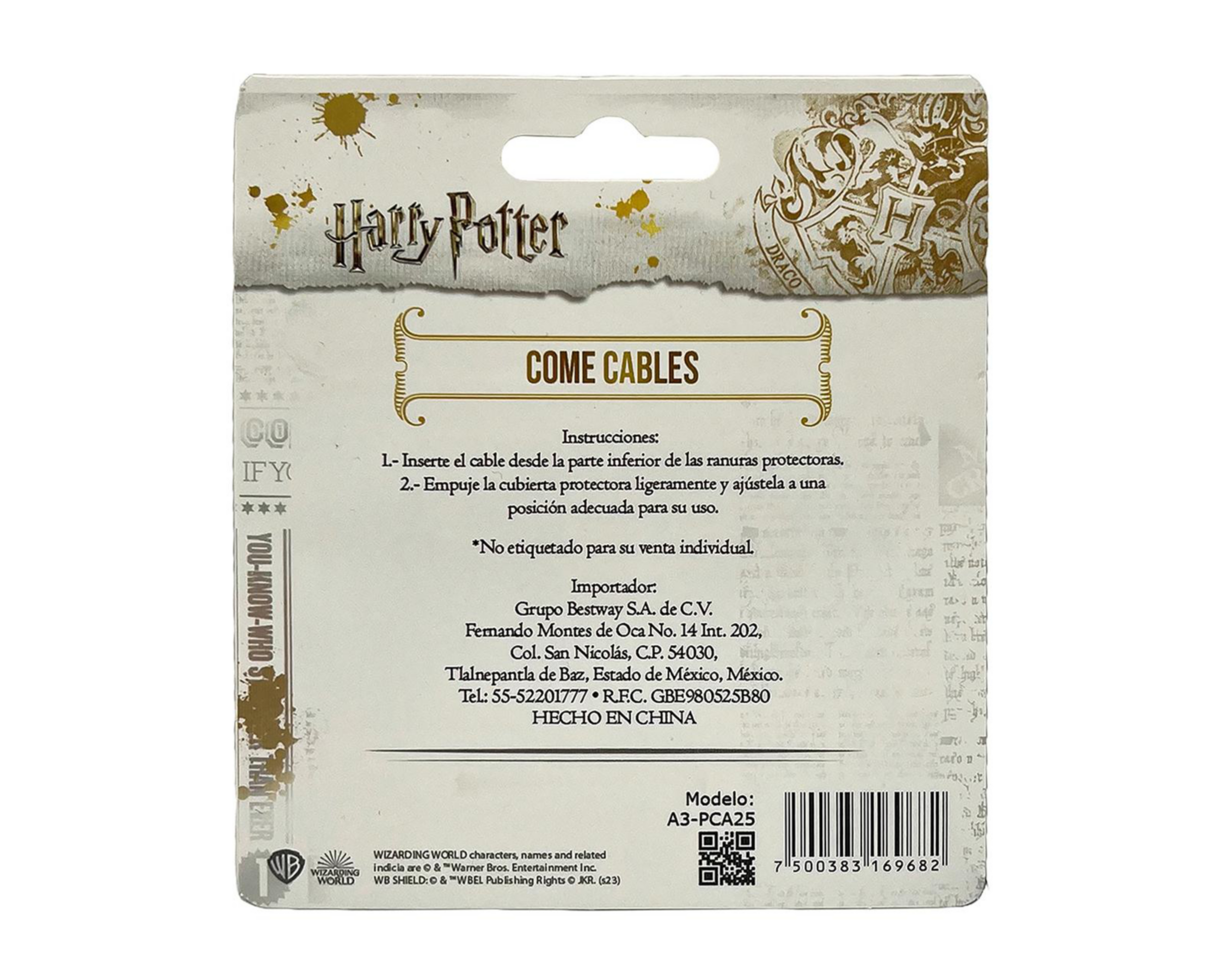 Foto 5 pulgar | Come Cables Warner Bros. Harry Potter 2 Piezas
