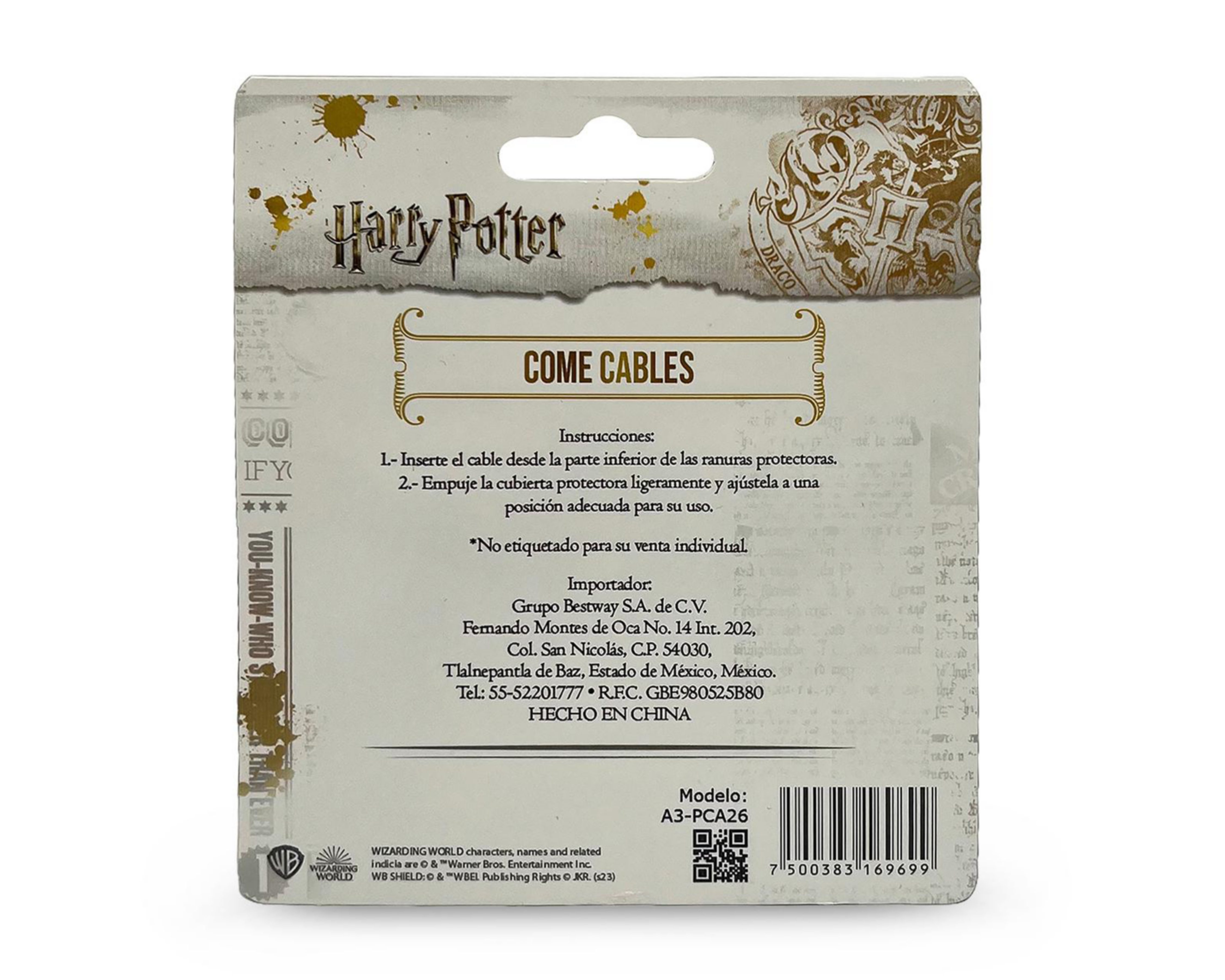 Foto 4 | Protector de Cable Warner Bros. Harry Potter 2 Piezas