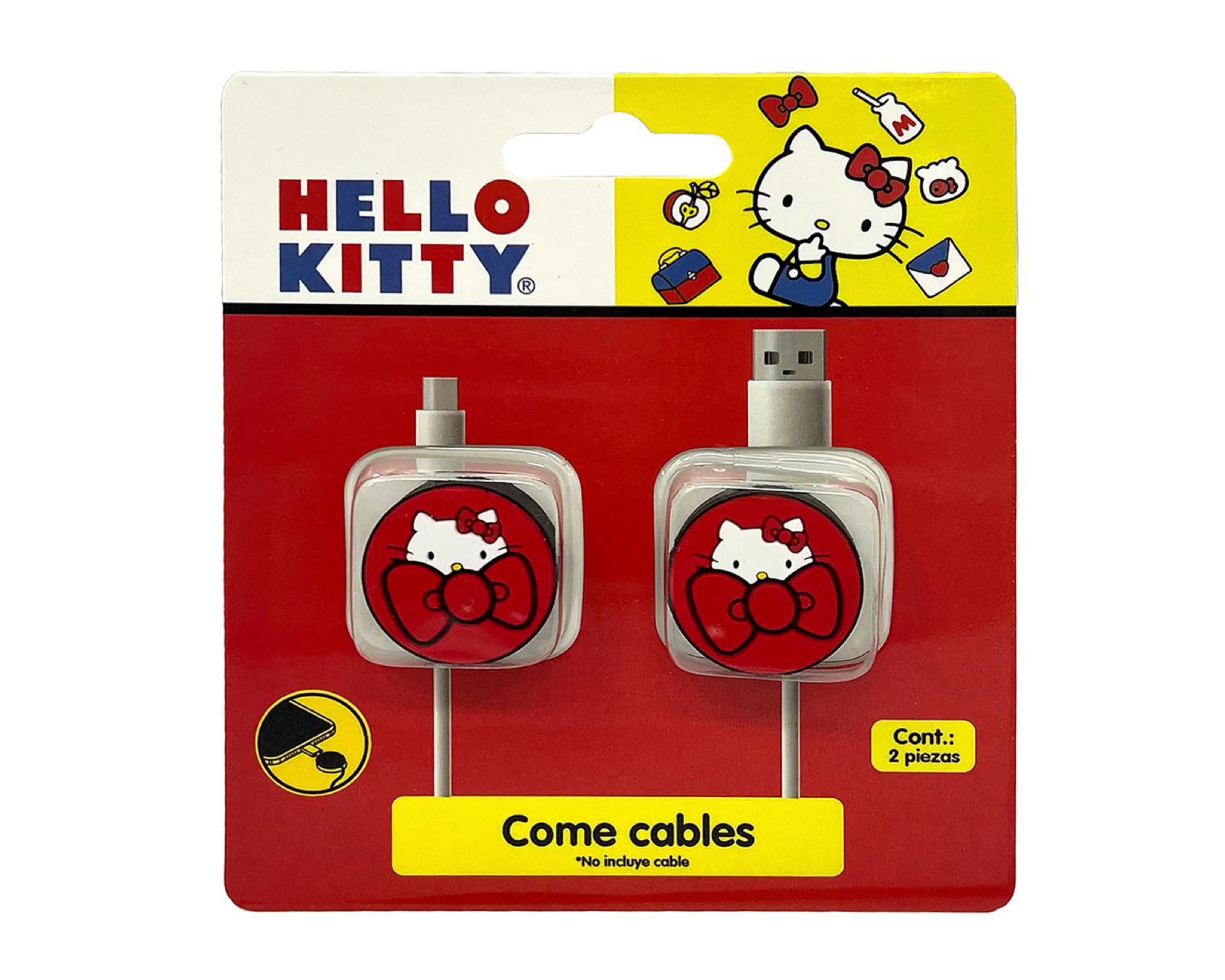 Protector de Cable Gairet Hello Kitty 2 Piezas