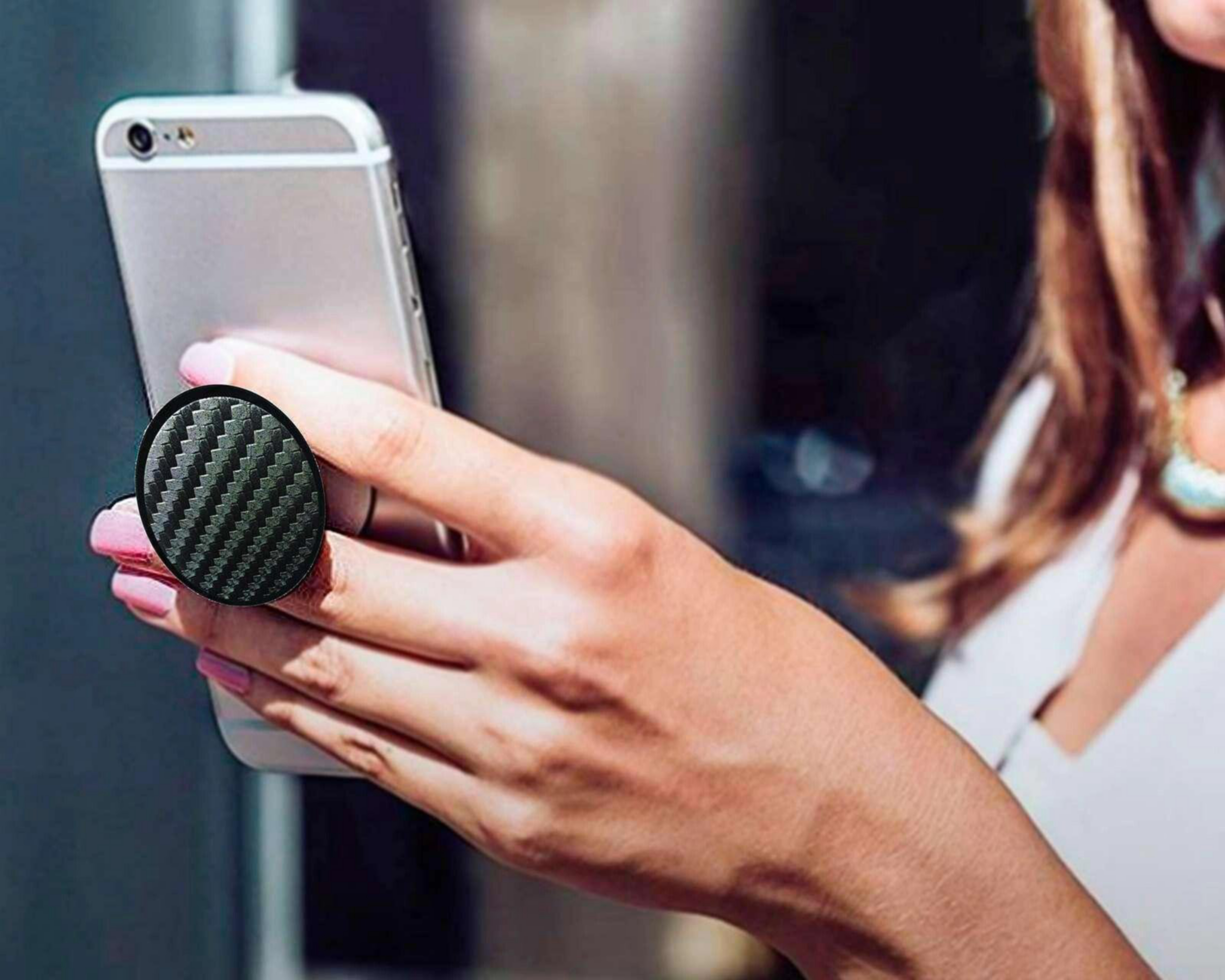 Foto 4 pulgar | Soporte Adherible Tzumi Negro para Celular