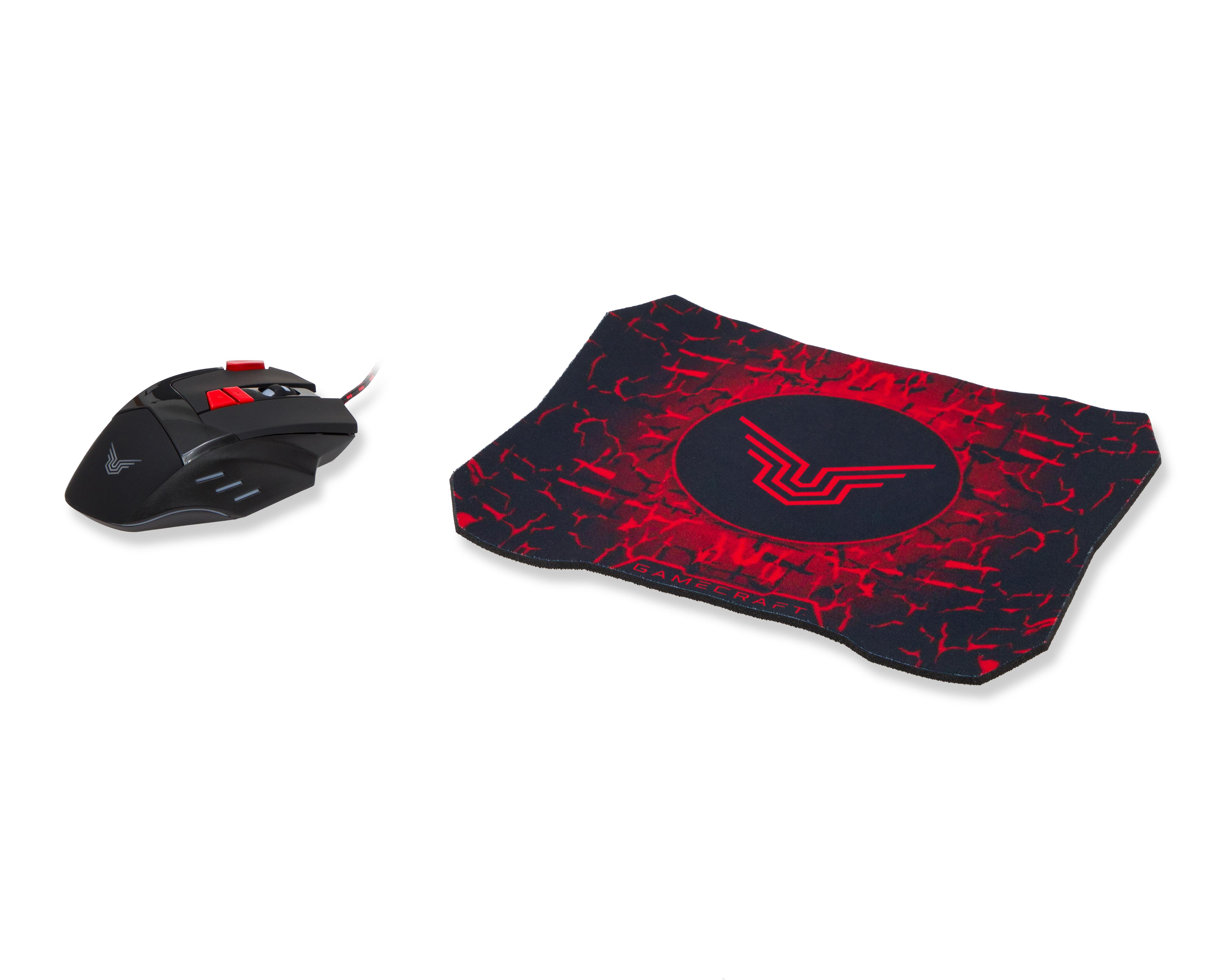 Combo de Mouse Pad y Mouse Gamer Alámbrico Gamecraft Xenon K30