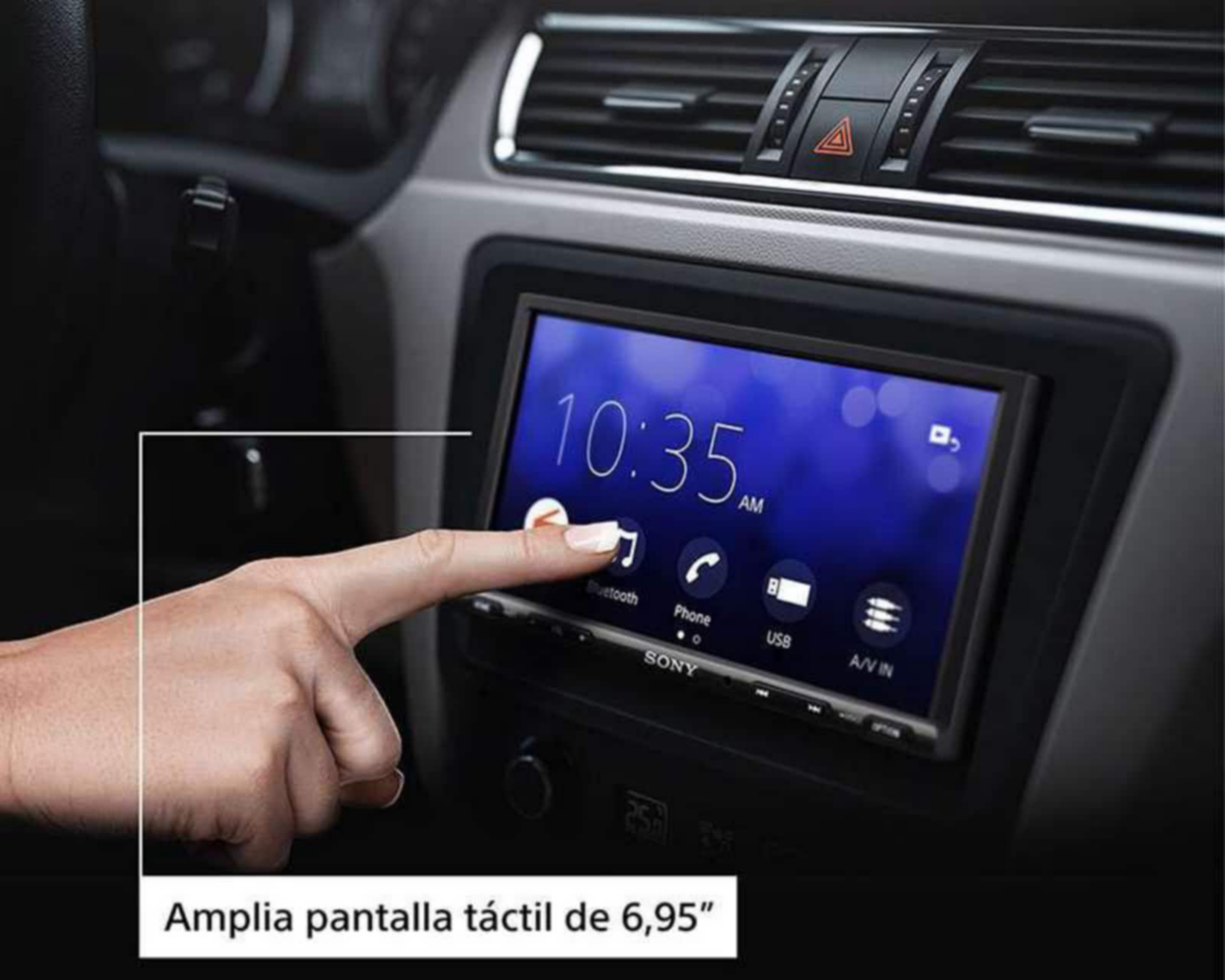 Foto 6 pulgar | Autoestéreo Sony Multimedia Sin CD XAV-AX3200 de 6.95" Bluetooth Compatible con Android Auto Negro