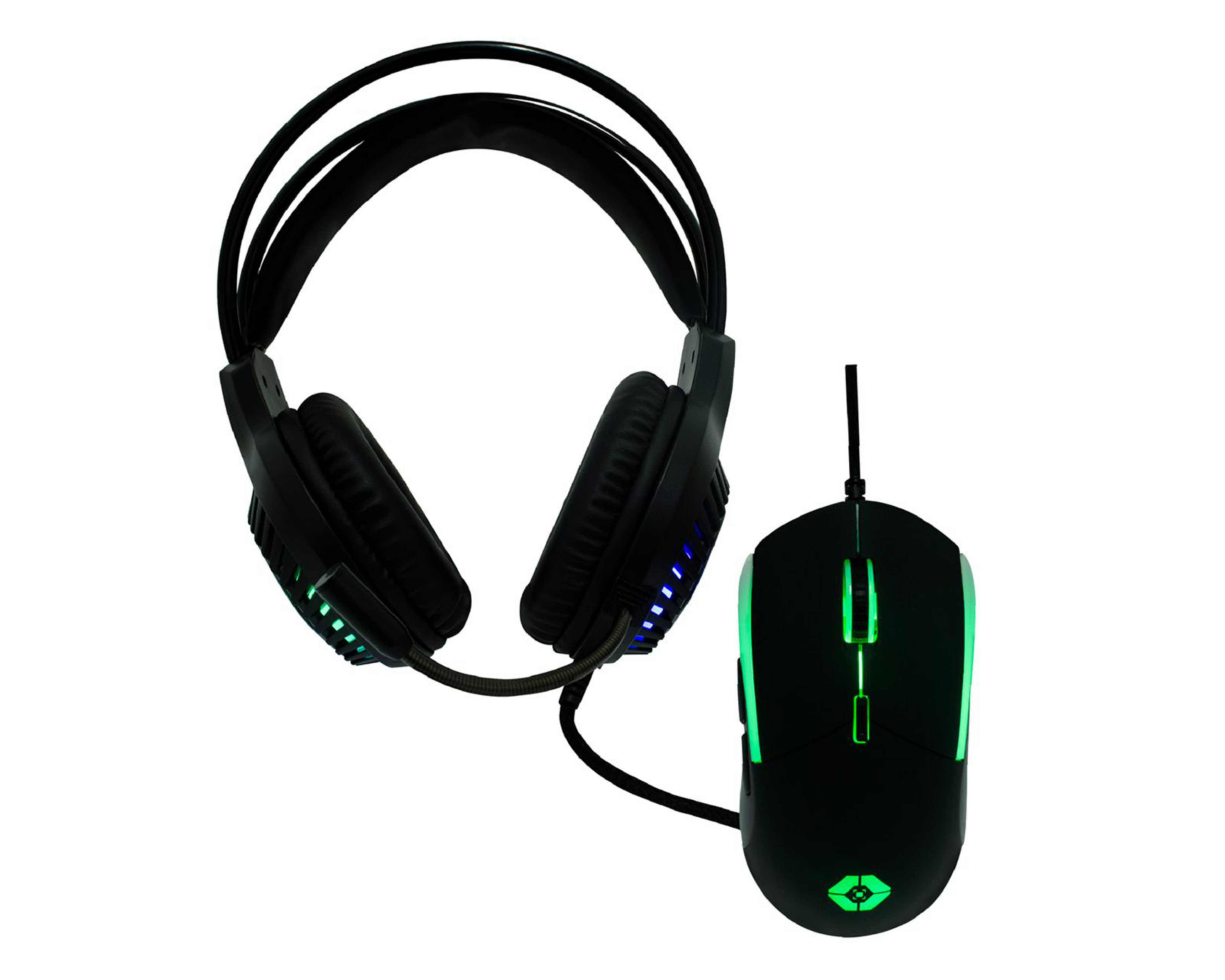 Combo de Mouse y Audífonos Gamer Inalámbricos Vortred 2 Piezas