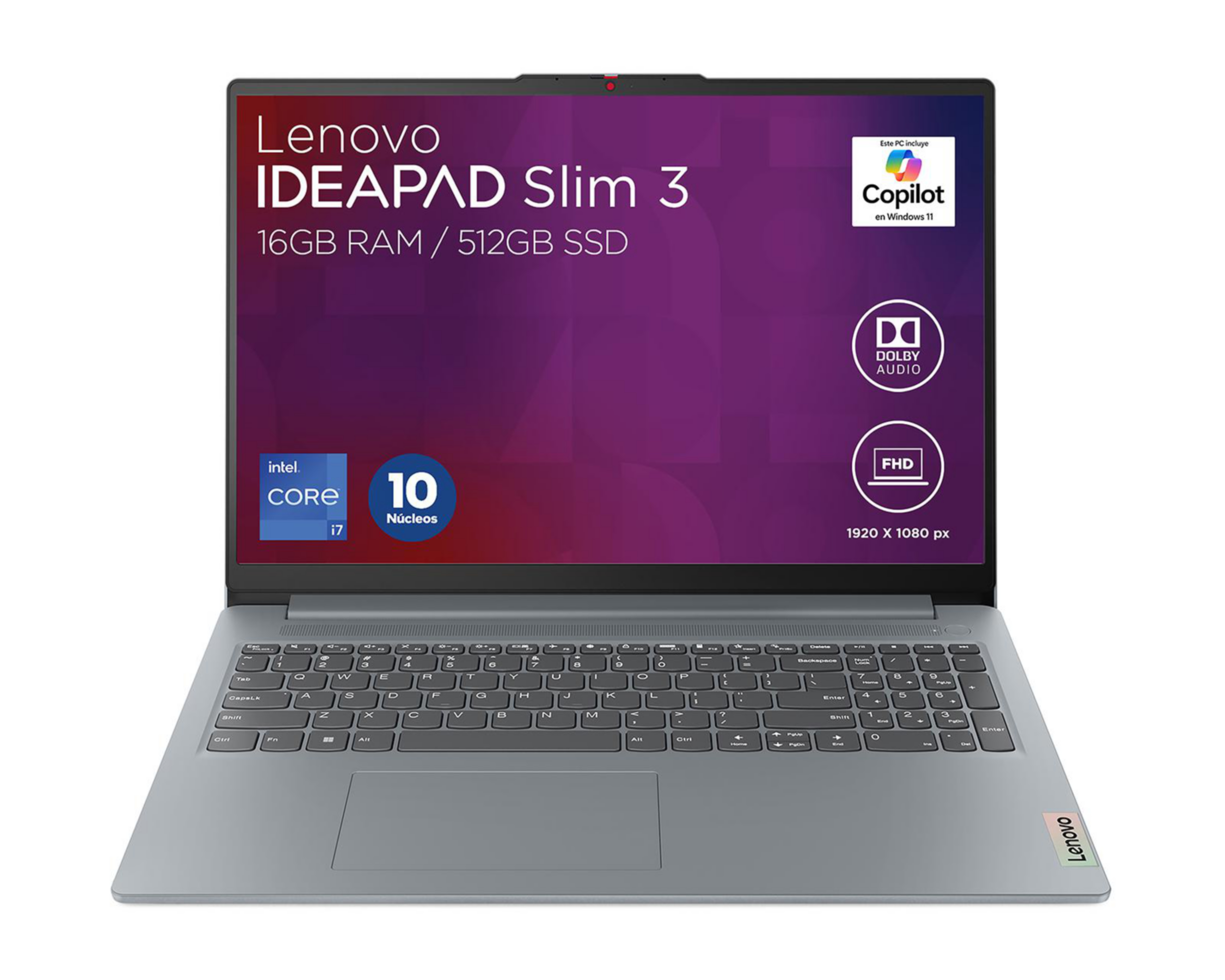 Laptop Lenovo 15IRH8 Ideapad Slim 3 15.6 Pulgadas Windows 11 Intel Core I7 16 GB RAM 512 GB SSD Gris