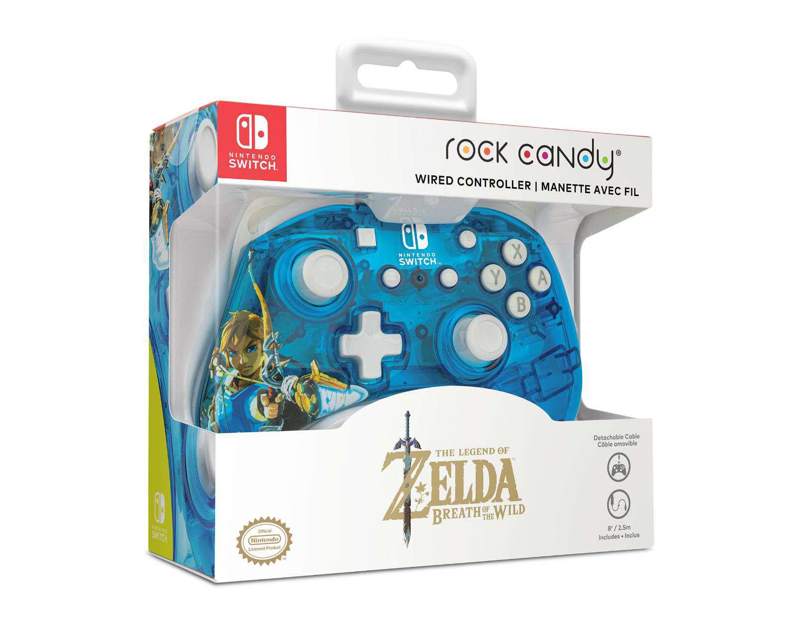 Foto 5 pulgar | Control Alámbrico para Nintendo Switch Rock Candy Azul Nuevo