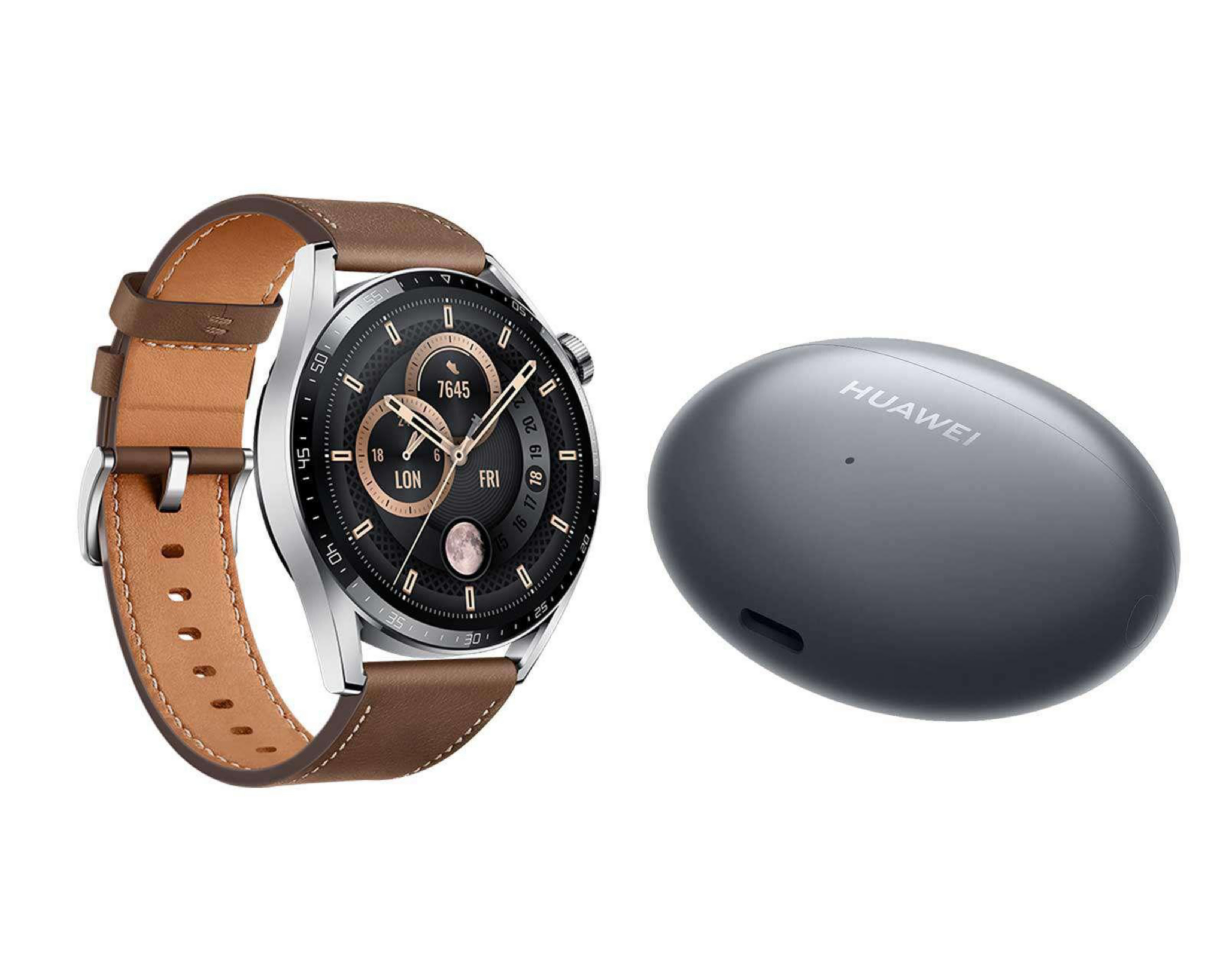 Foto 3 pulgar | Smartwatch Huawei Watch GT3 Café y Audífonos Inalámbricos Freebuds 4i Huawei