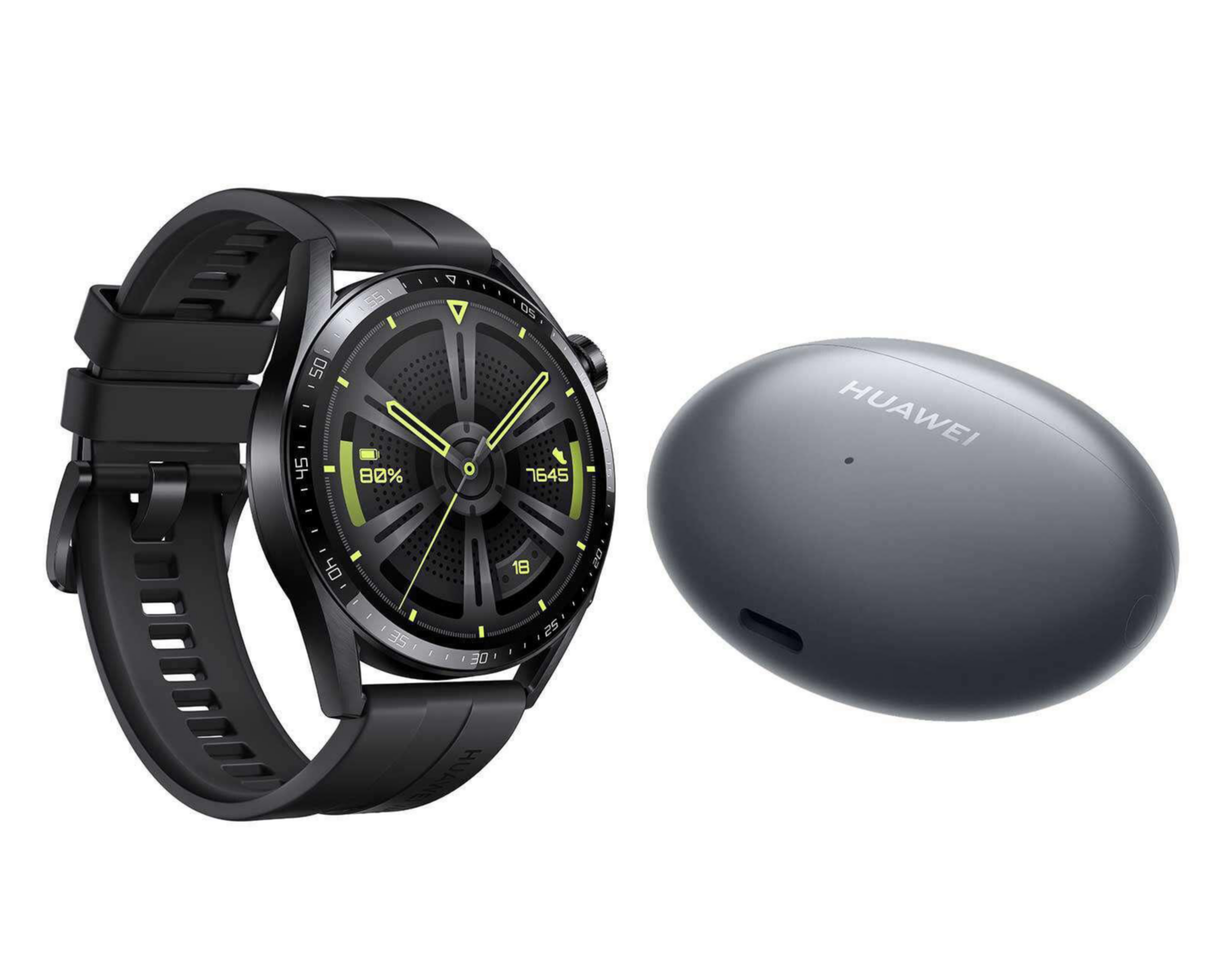 Foto 3 pulgar | Smartwatch Huawei Watch GT 3 Negro y Audífonos Inalámbricos Freebuds 4i Huawei