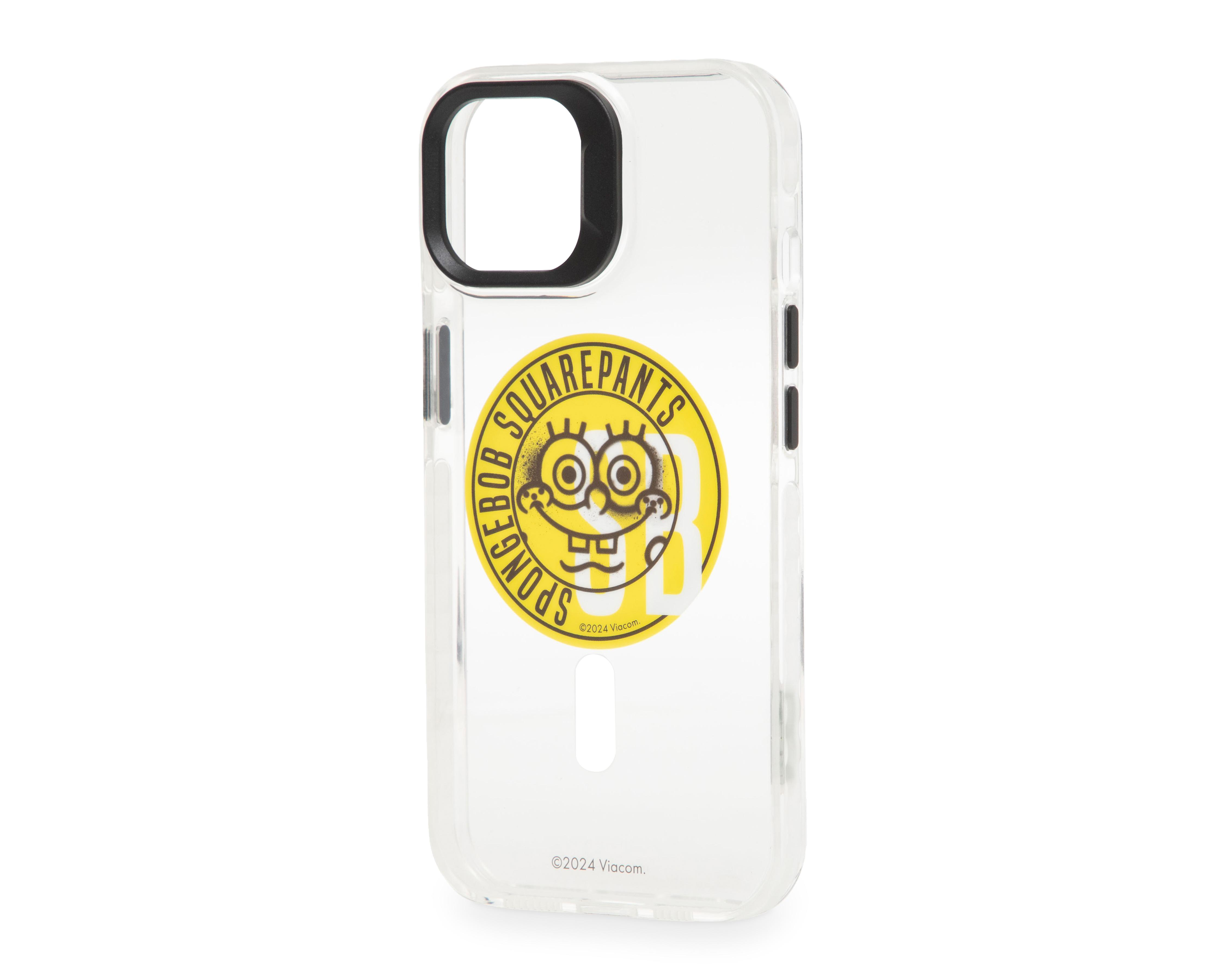 Foto 6 pulgar | Funda Bob Esponja Paramount para iPhone 15