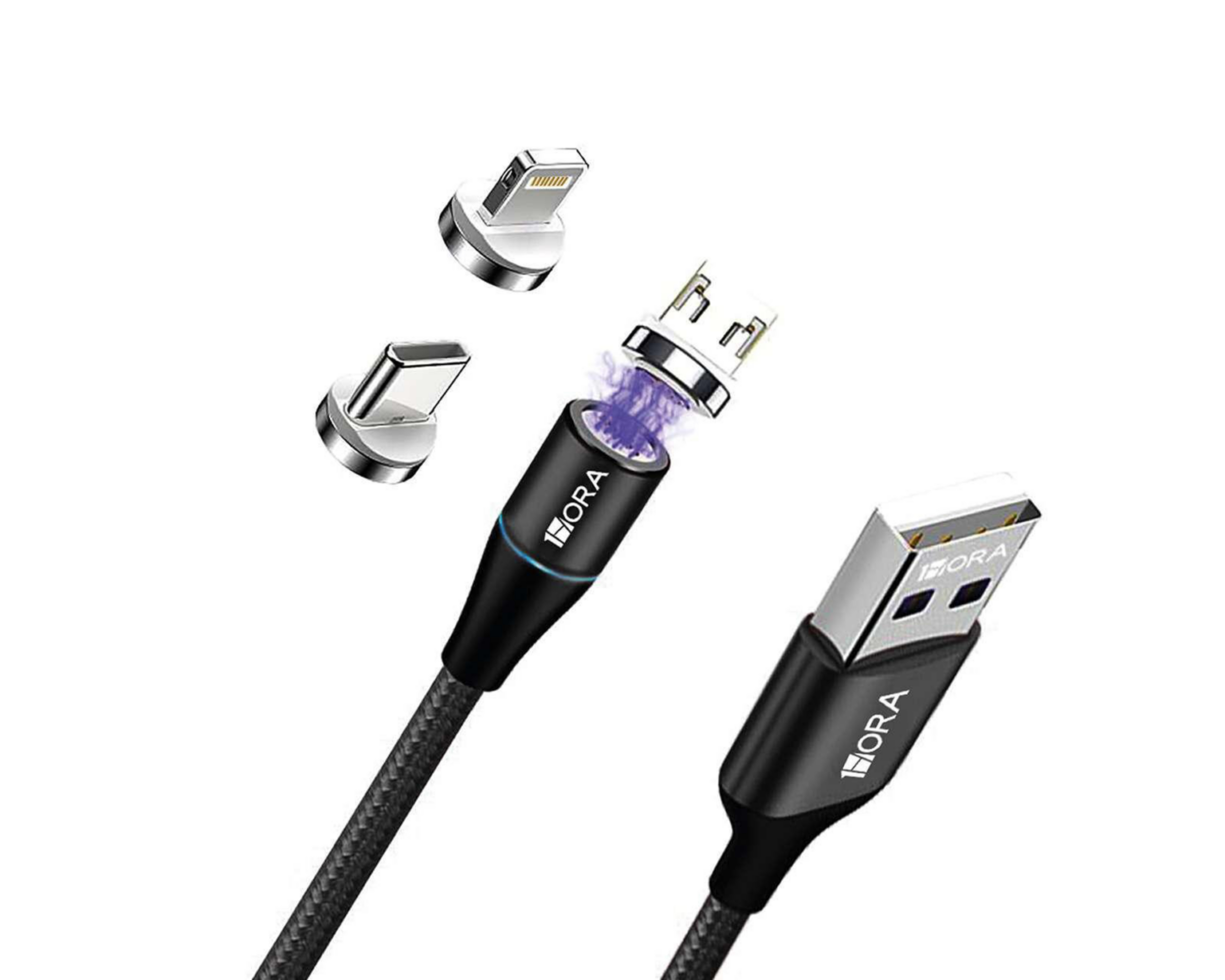 Cable Magnético 1 Hora Tipo C/ Micro USB/ Lightning de 1 M $199