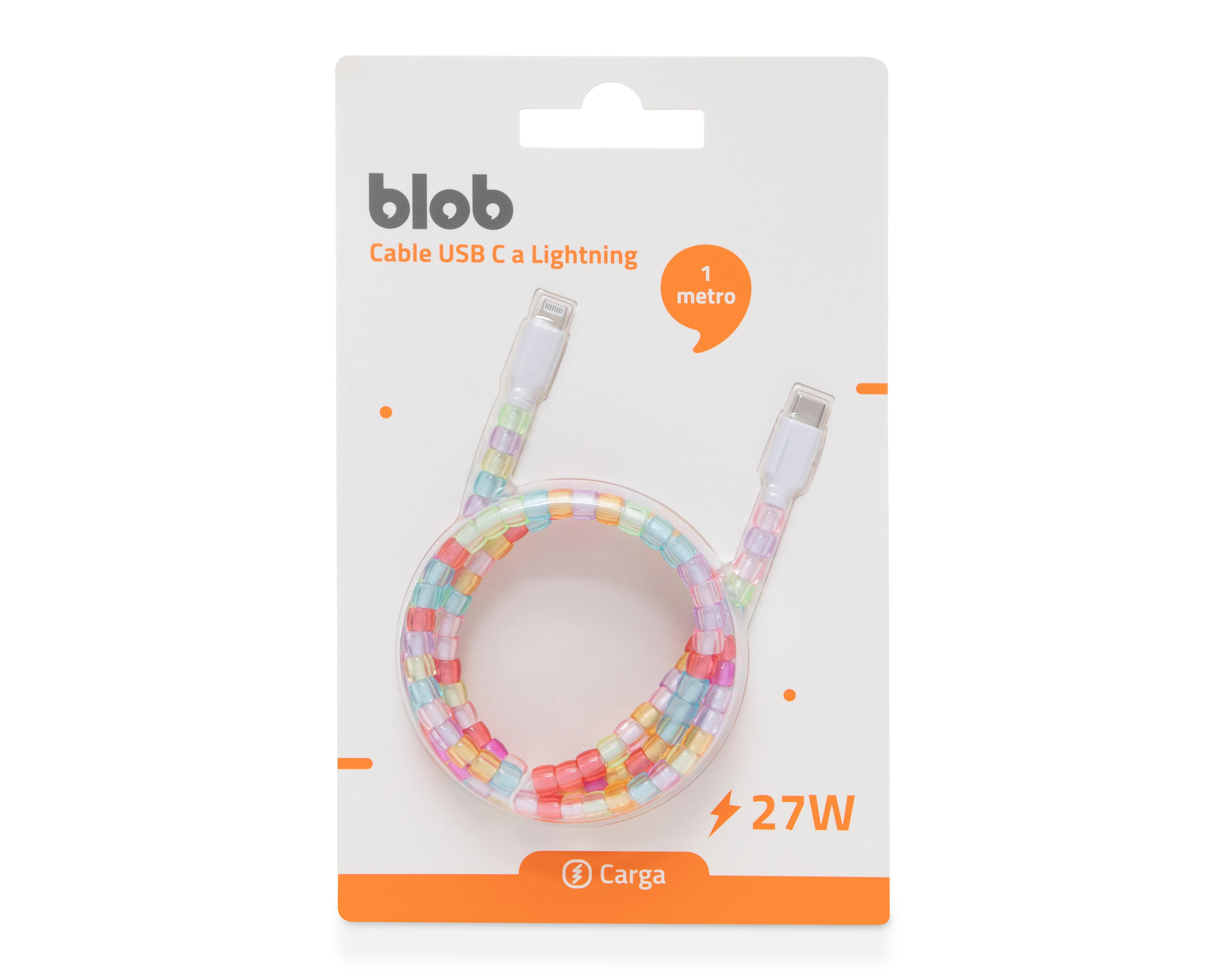 Foto 4 pulgar | Cable Lightning a USB-C Blob 1 M