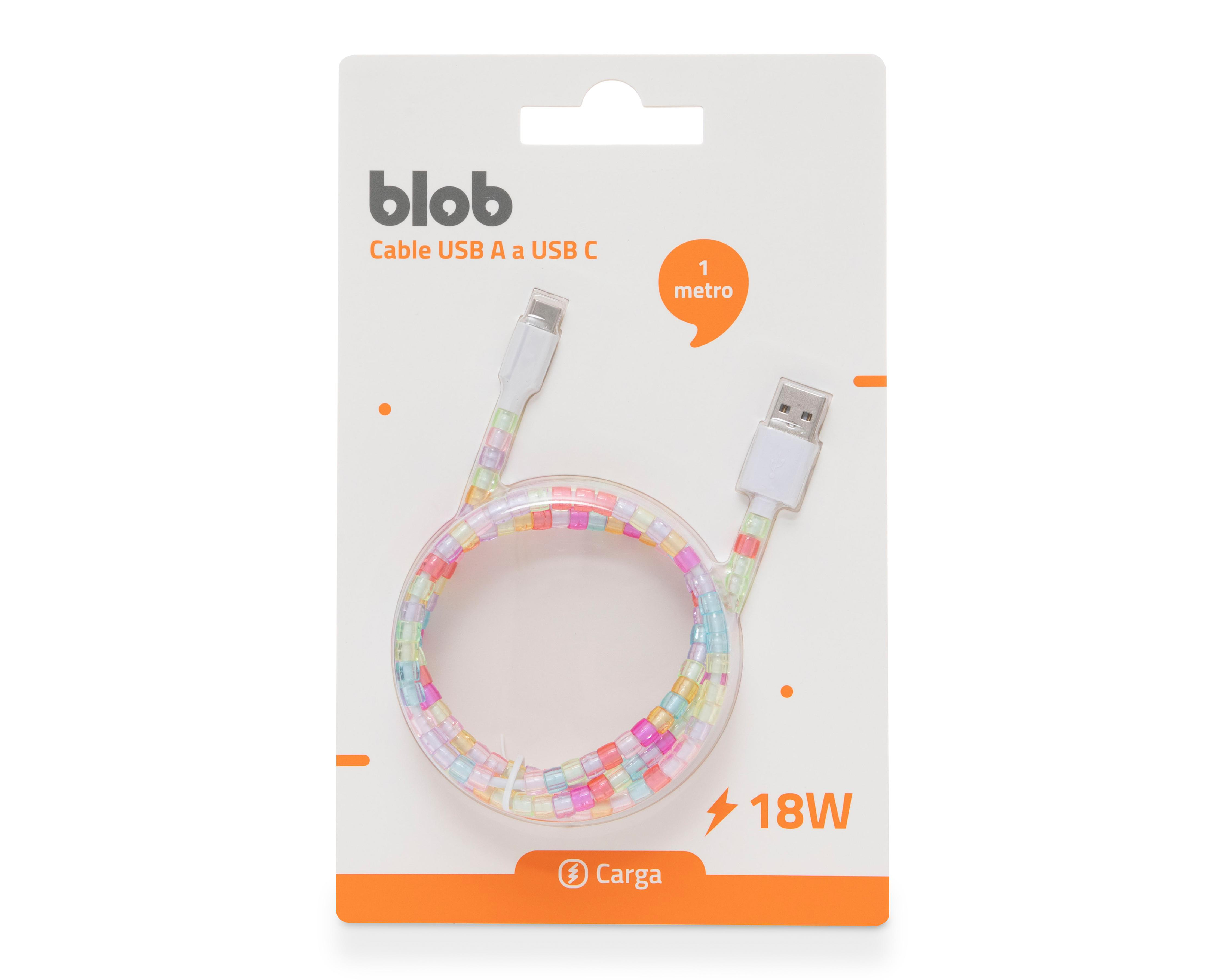 Foto 4 pulgar | Cable USB-C Blob 1 M