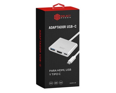 Foto 4 | Adaptador USB Tipo C Select Power con 3 Puertos